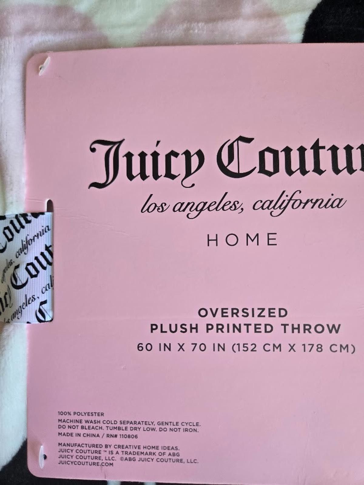 Other Juicy Couture Blanket NEW Oversized Plush Printed Throw Size ONE SIZE - 3 Thumbnail