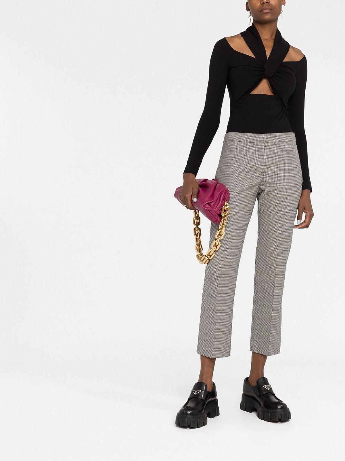 Alexander McQueen o1y0325 Bodysuit in Black Size M / US 6-8 / IT 42-44 - 2 Thumbnail