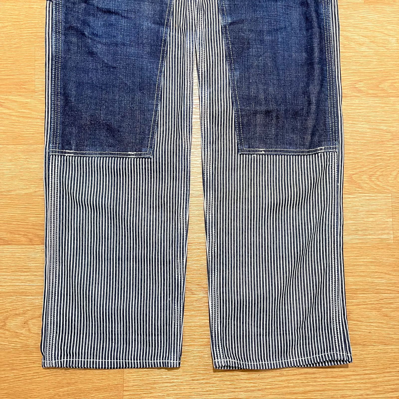 EIGHT-G Vintage Eight G carpenter Double Knee Hickory Pants Size US 31 - 3 Thumbnail