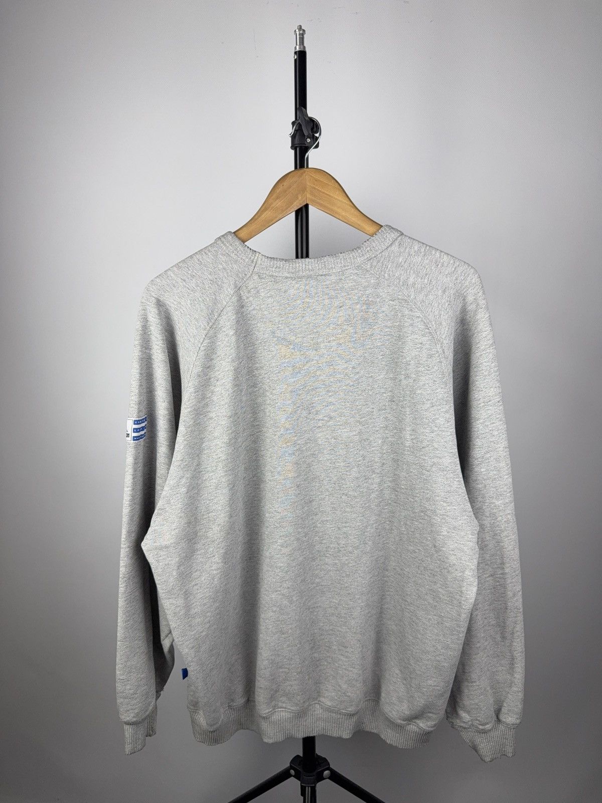 Adidas × Vintage Vintage Adidas Sweatshirt Gray Blue Logo Crewneck 90s Style Size US L / EU 52-54 / 3 - 10 Thumbnail