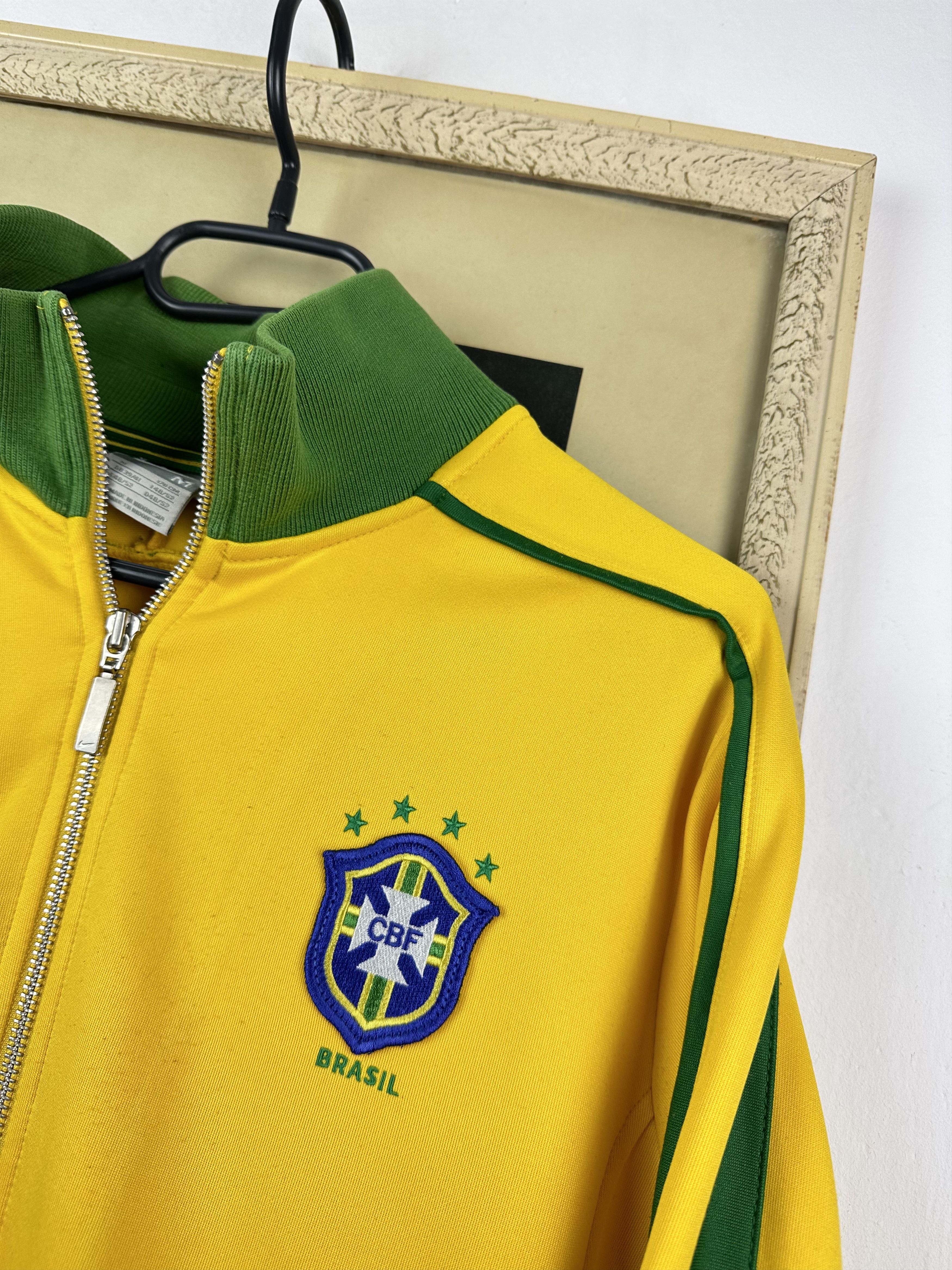 Nike × Vintage Vintage Nike Brazil Jacket Track Top Soccer Rare Size US M / EU 48-50 / 2 - 4 Thumbnail