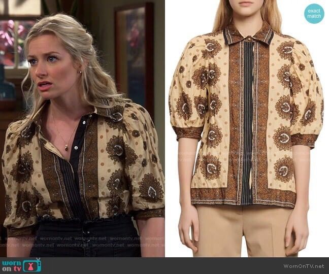 Sandro Sandro Paris Paisley Puff Blouse shirt Size S / US 4 / IT 40 - 9 Thumbnail