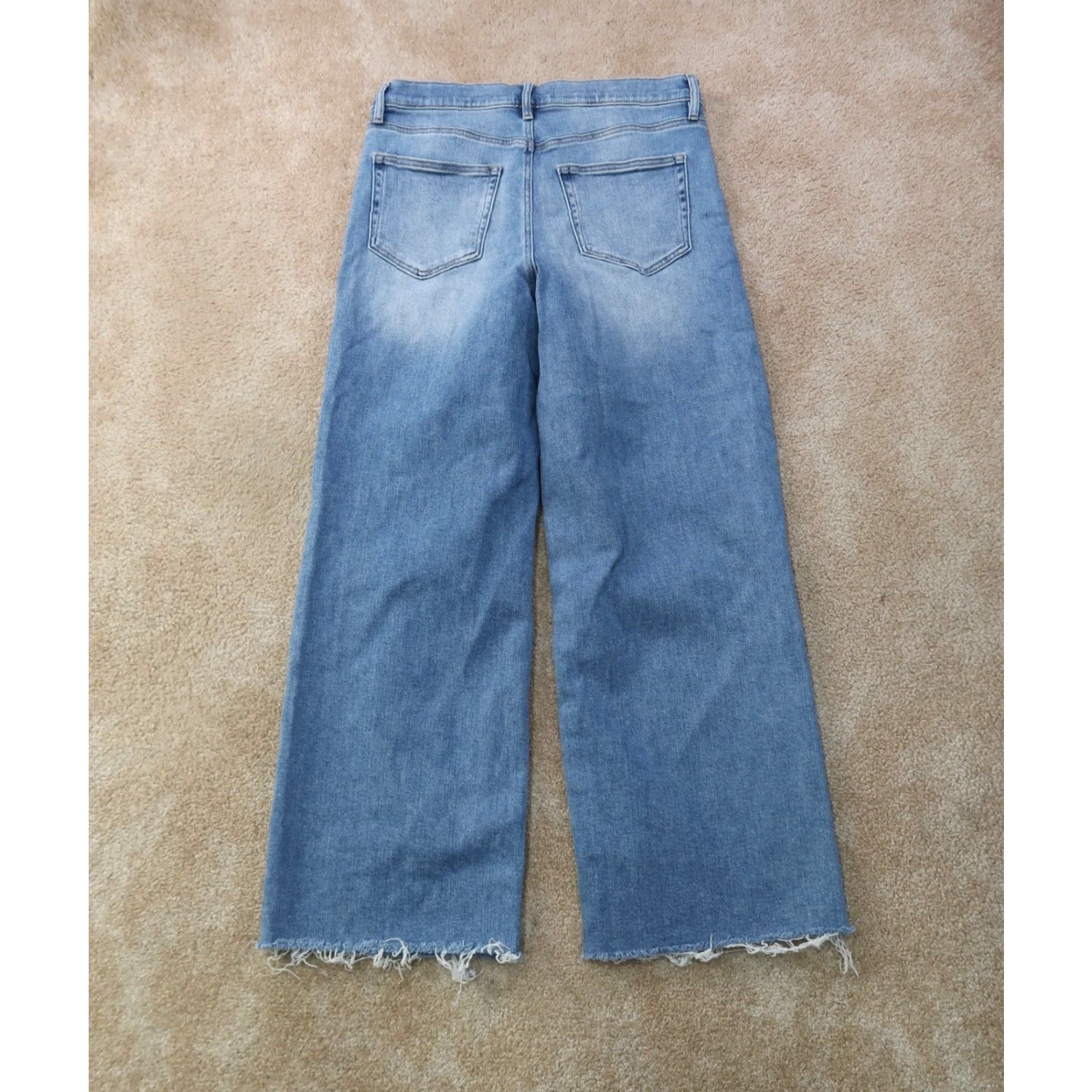 Vintage Altar’d State Women’s Jeans Skinny Distressed Denim Stretch Blue Size 31 Jeans Womens 5-Pocket Zipper Button Fringe Distressed Size 24" / US 00 / IT 34 - 7 Thumbnail