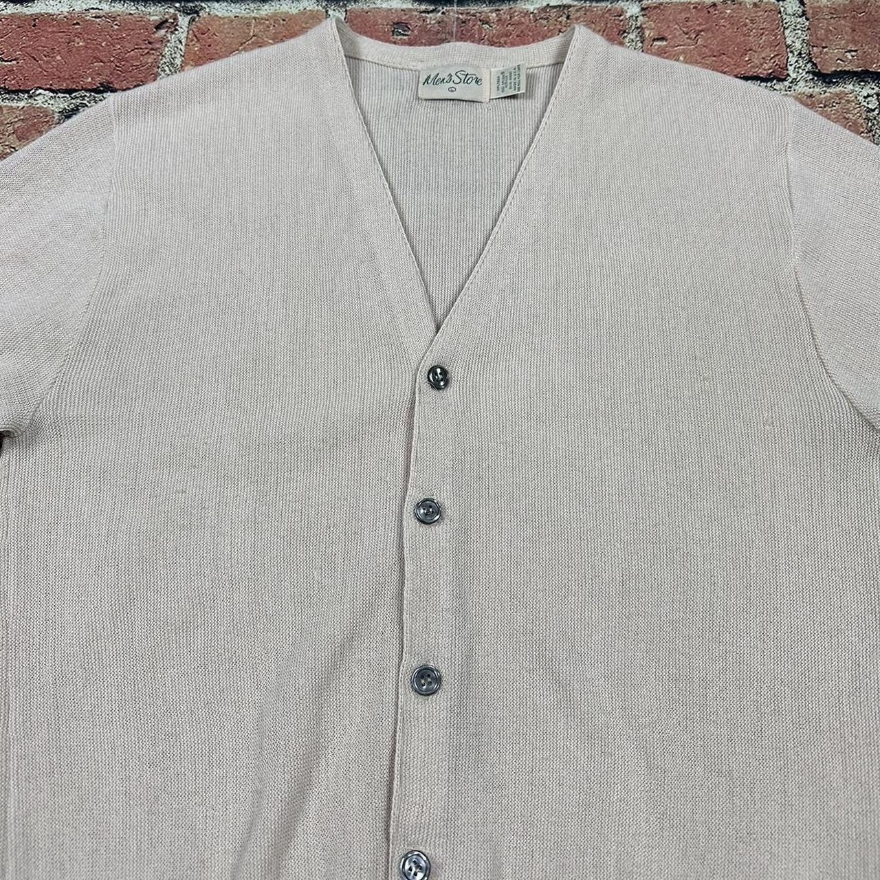 Sears Vintage Sears The Men's Store Cardigan Sweater Acrylic Beige Size US L / EU 52-54 / 3 - 5 Thumbnail