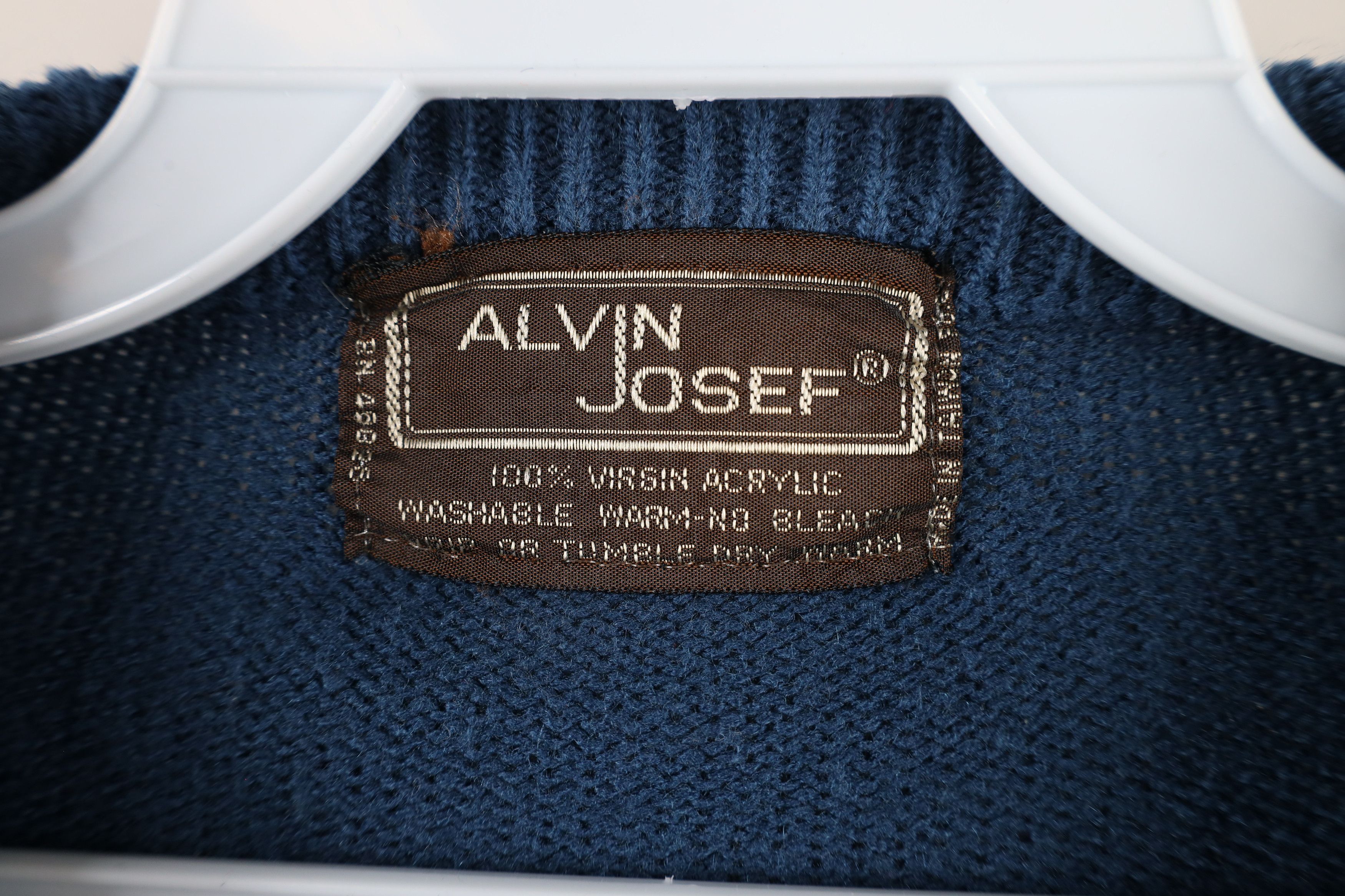 Vintage Vintage 70s Streetwear Diamond Ribbed Knit Crewneck Sweater Size US S / EU 44-46 / 1 - 4 Thumbnail