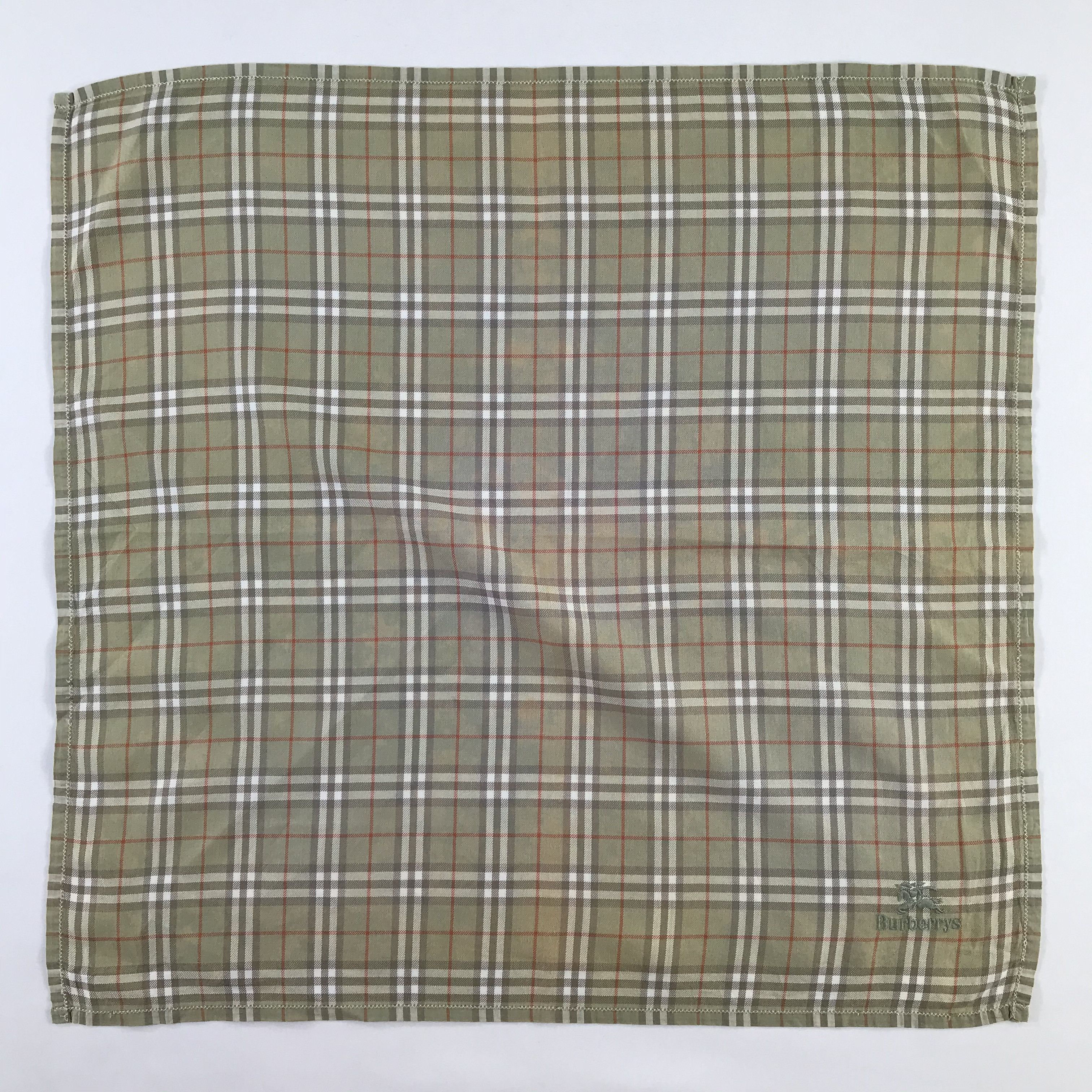 Burberry × Vintage Burberry Bandana / Handkerchief / Neckerchief - S848 Size ONE SIZE - 1 Thumbnail