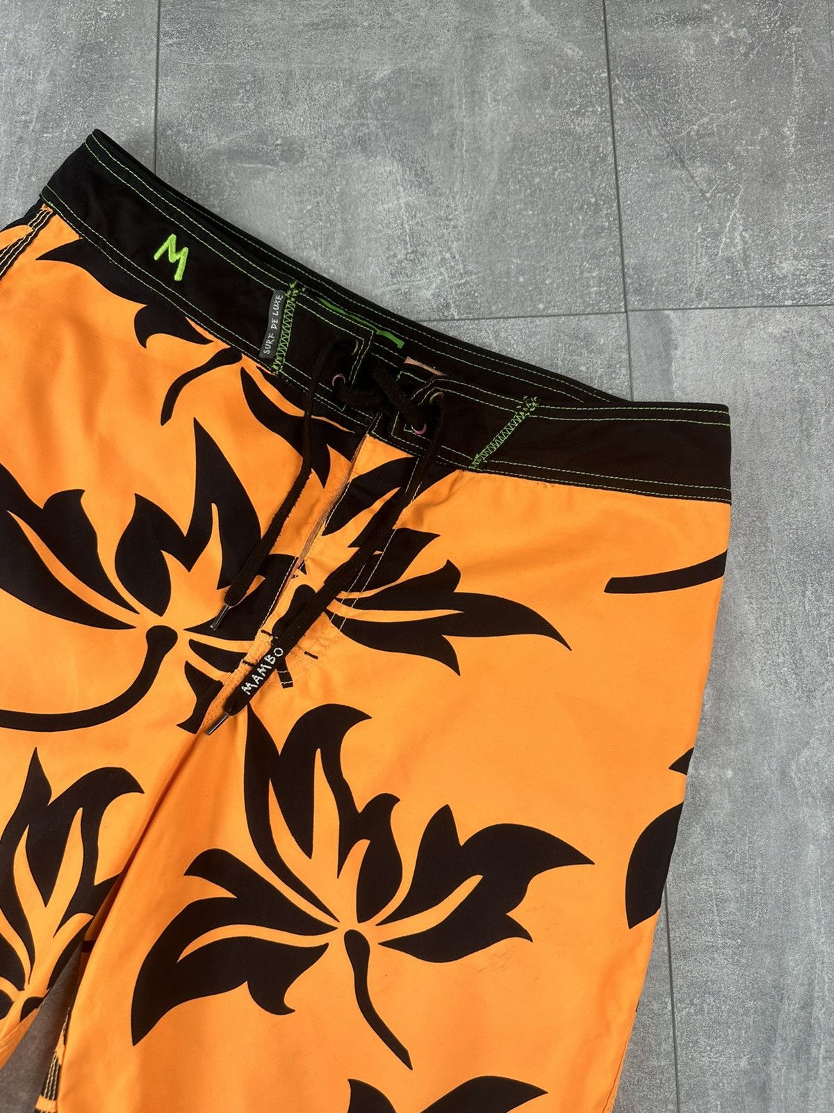 Mambo Mambo Surf Orange Board Short Floral Overprint Y2K Size US 32 / EU 48 - 6 Thumbnail