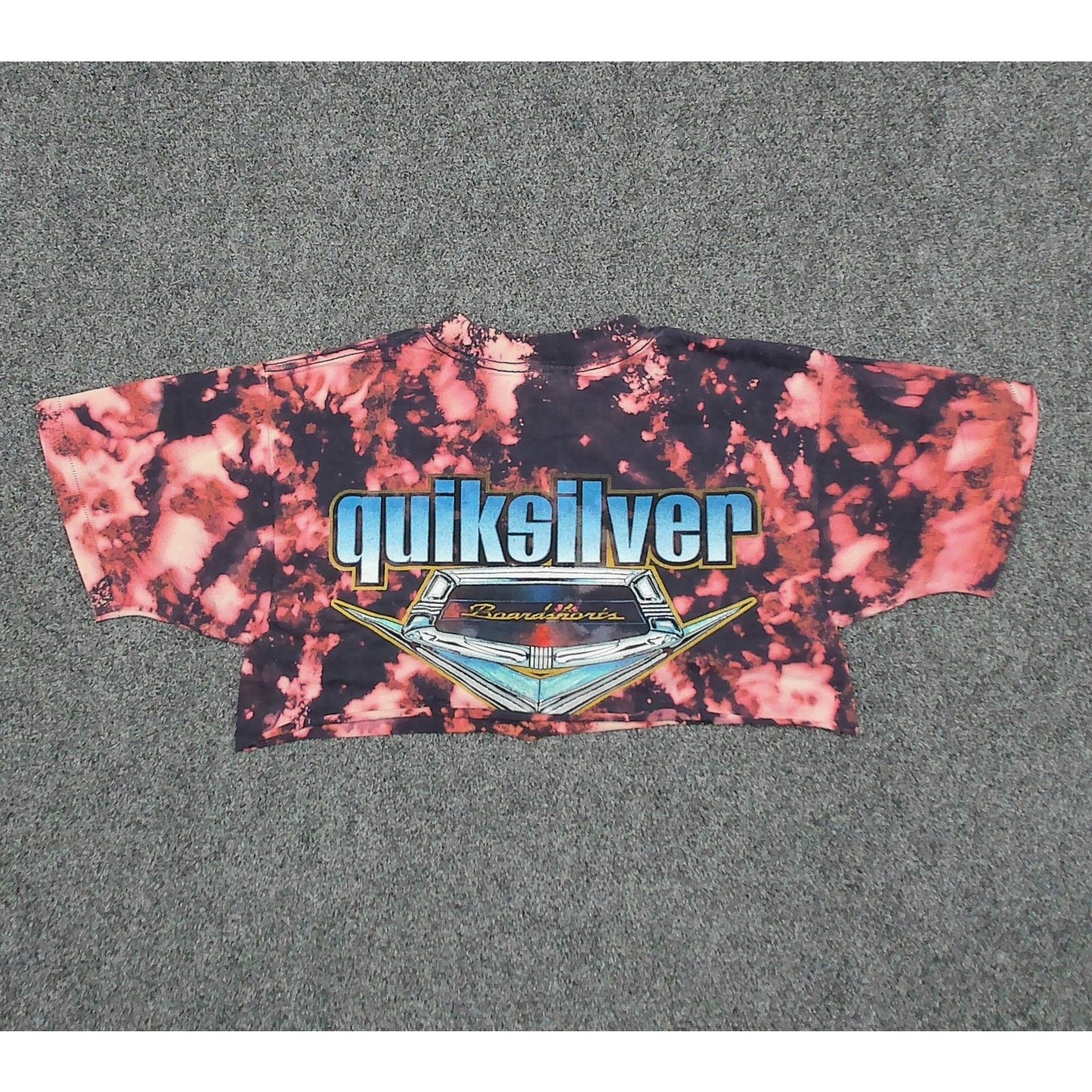 Quiksilver Quiksilver Vintage 90s Reverse Bleach Crop Single Stitch Tee Size M / US 6-8 / IT 42-44 - 4 Thumbnail