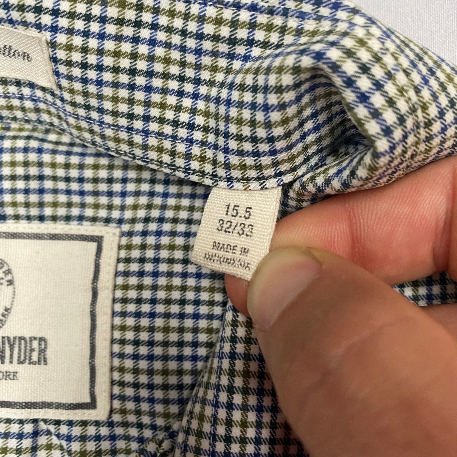 Todd Snyder Todd Snyder Gingham Check Button Up Shirt Men's 15.5 32/33 Size US M / EU 48-50 / 2 - 5 Thumbnail