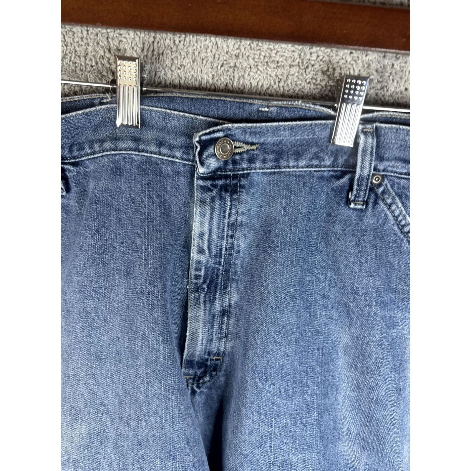 Wrangler Wrangler Carpenter Jeans Mens 38x30 Blue Denim Workwear Utility Relaxed Straight Pants Size US 38 / EU 54 - 4 Thumbnail