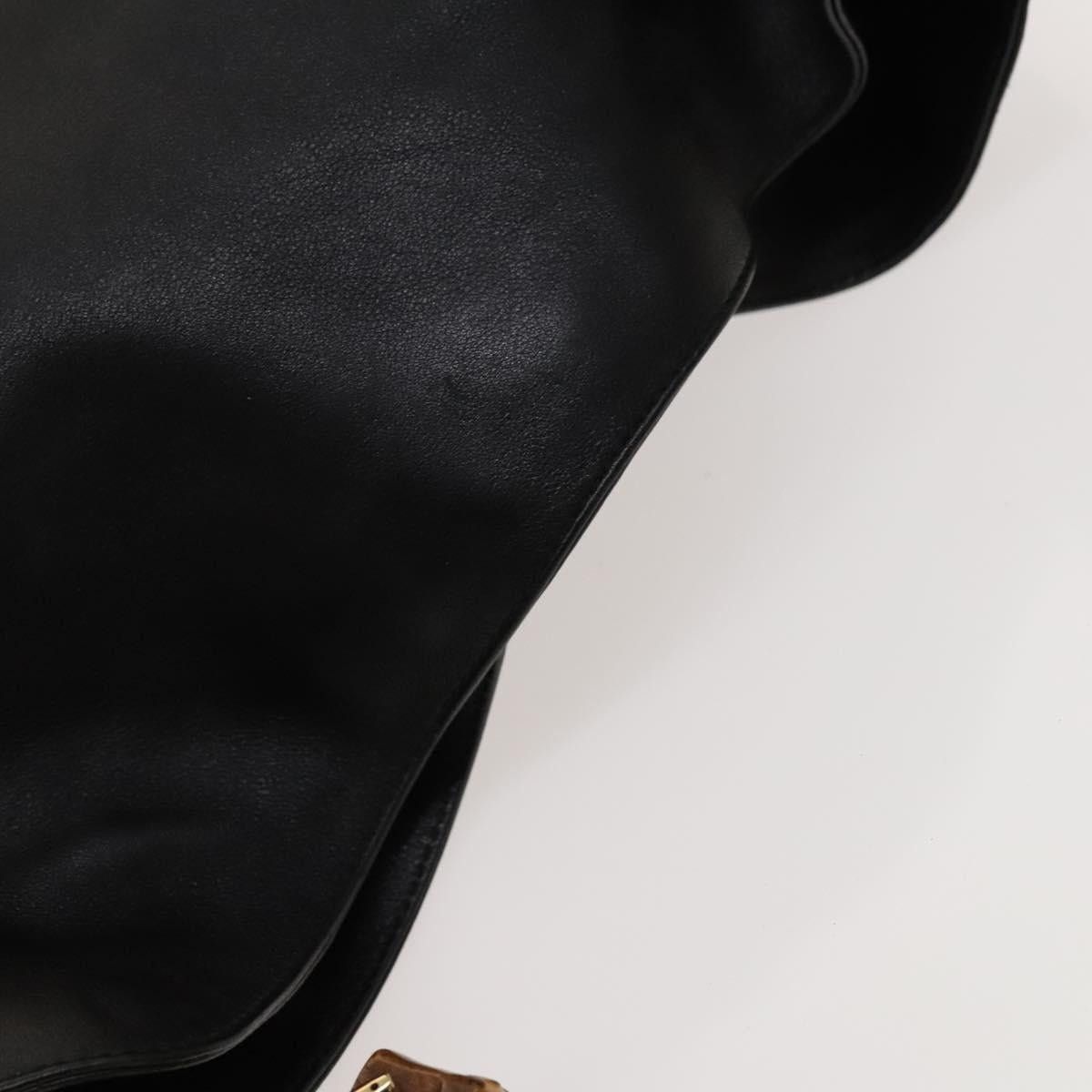 Gucci GUCCI Bamboo Handbag Leather Black Gold 001 001 Size ONE SIZE - 6 Thumbnail