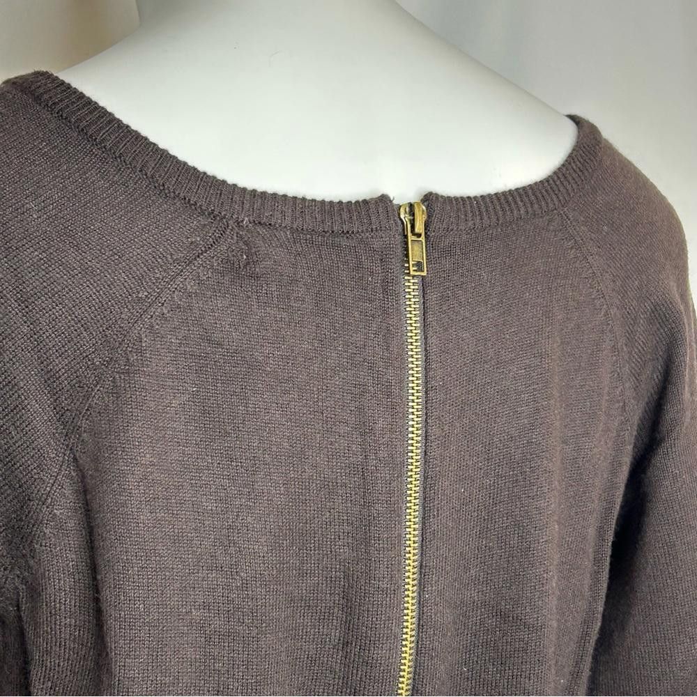 Designer Joan Vass Chic Two-Tone Zip-Back Sweater, M Size M / US 6-8 / IT 42-44 - 7 Thumbnail