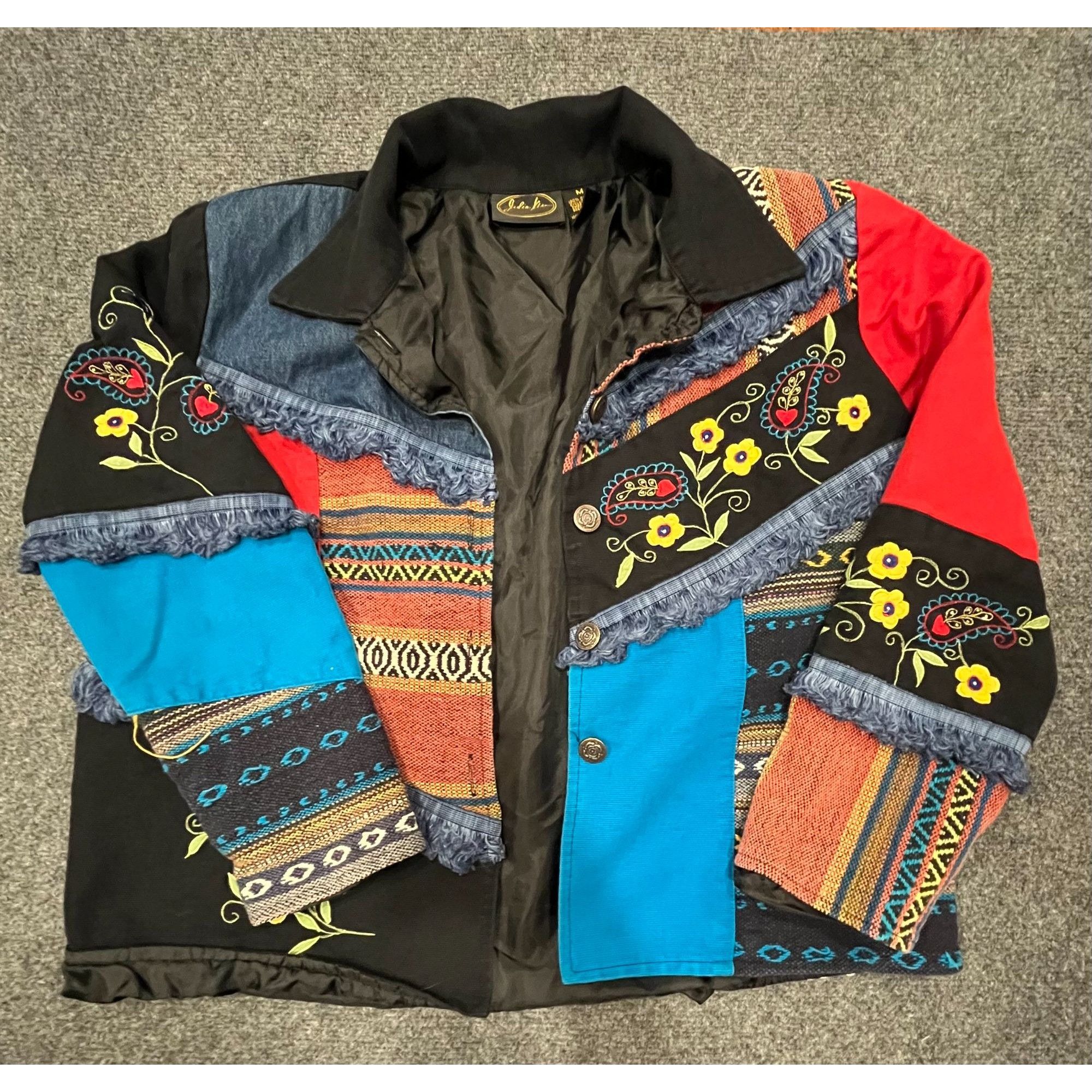 Gildan Julia Kim Jacket Womens size Medium Collared Black Patchwork Size M / US 6-8 / IT 42-44 - 1 Thumbnail