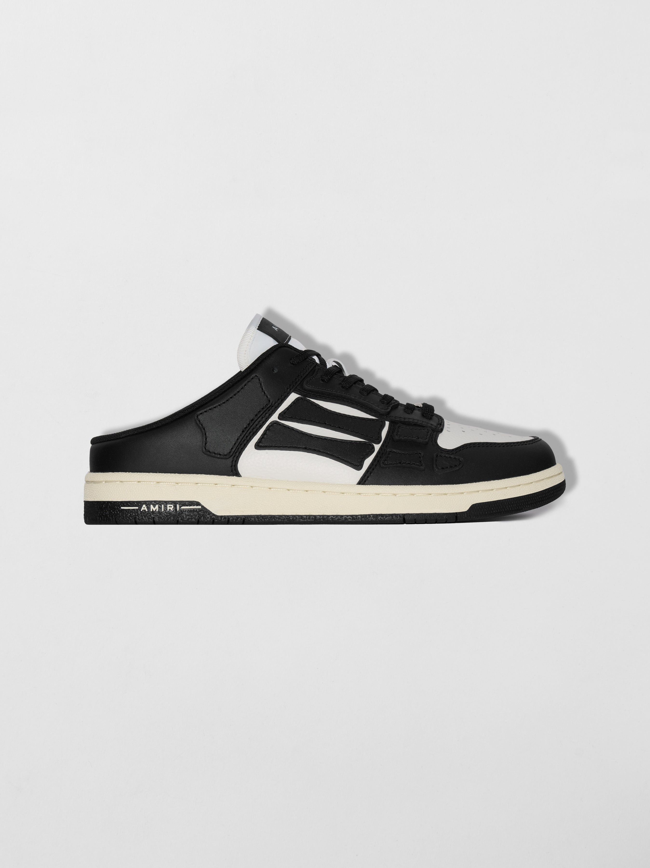 Amiri oc11z0325 Skelton Low Top Slipon in Black/White Size US 12 / EU 45 - 1 Thumbnail