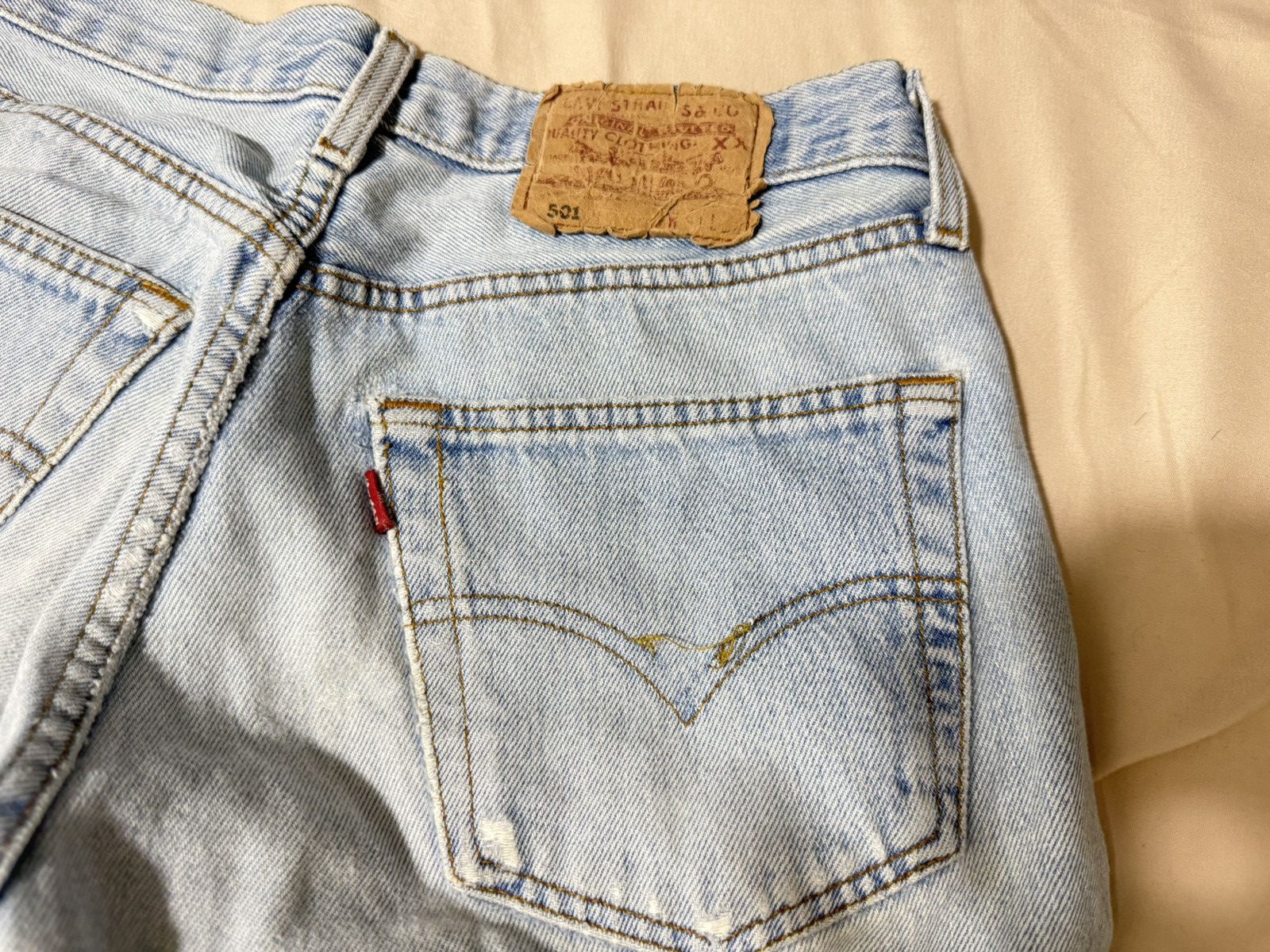 Levi's Vintage 00s Levi's Patchwork 501 Thrashed Distressed Size US 29 - 8 Thumbnail