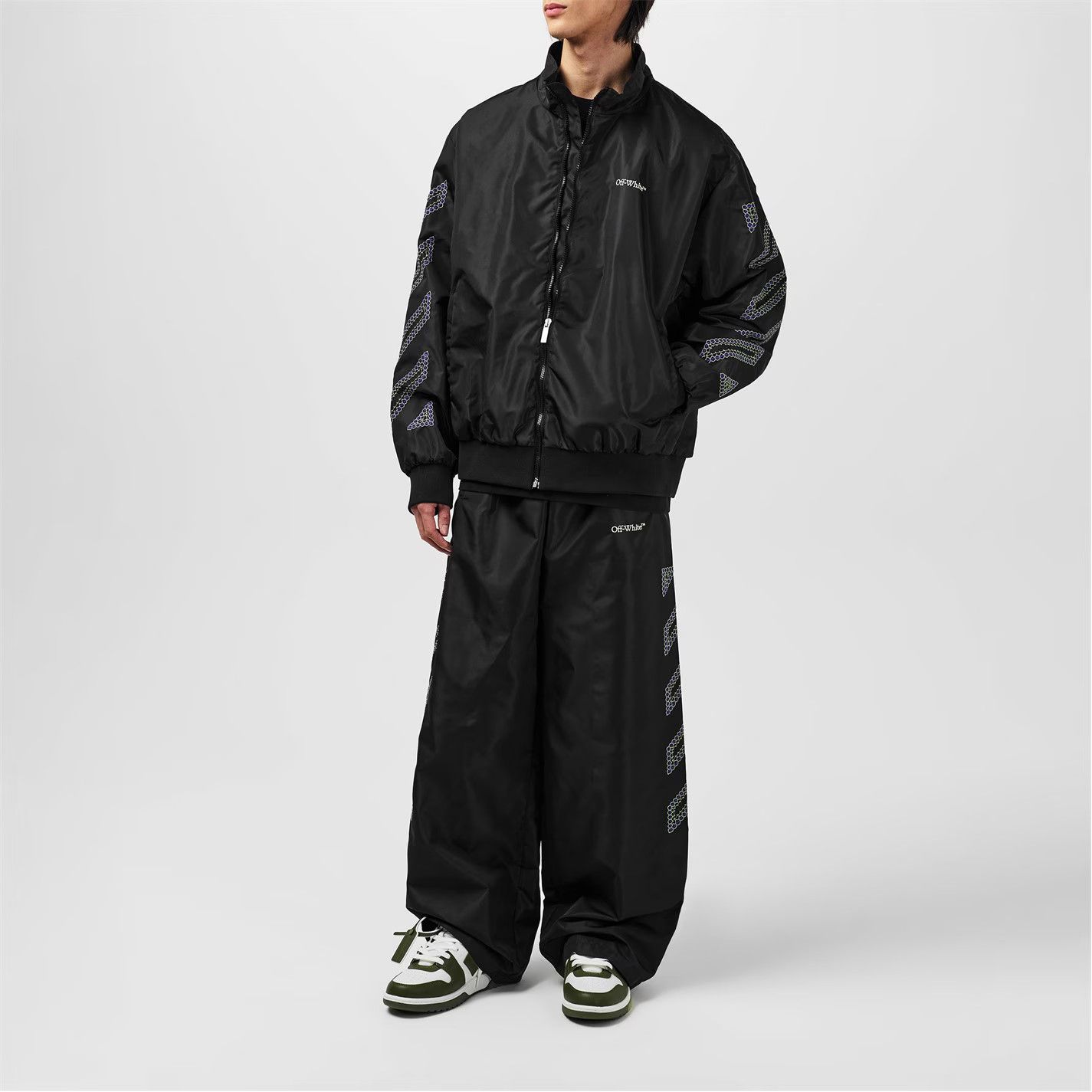 Off-White o1g2r1mq0226 Open Hem Woven Tracksuit Sweatpants & Joggers Size US 34 / EU 50 - 6 Thumbnail