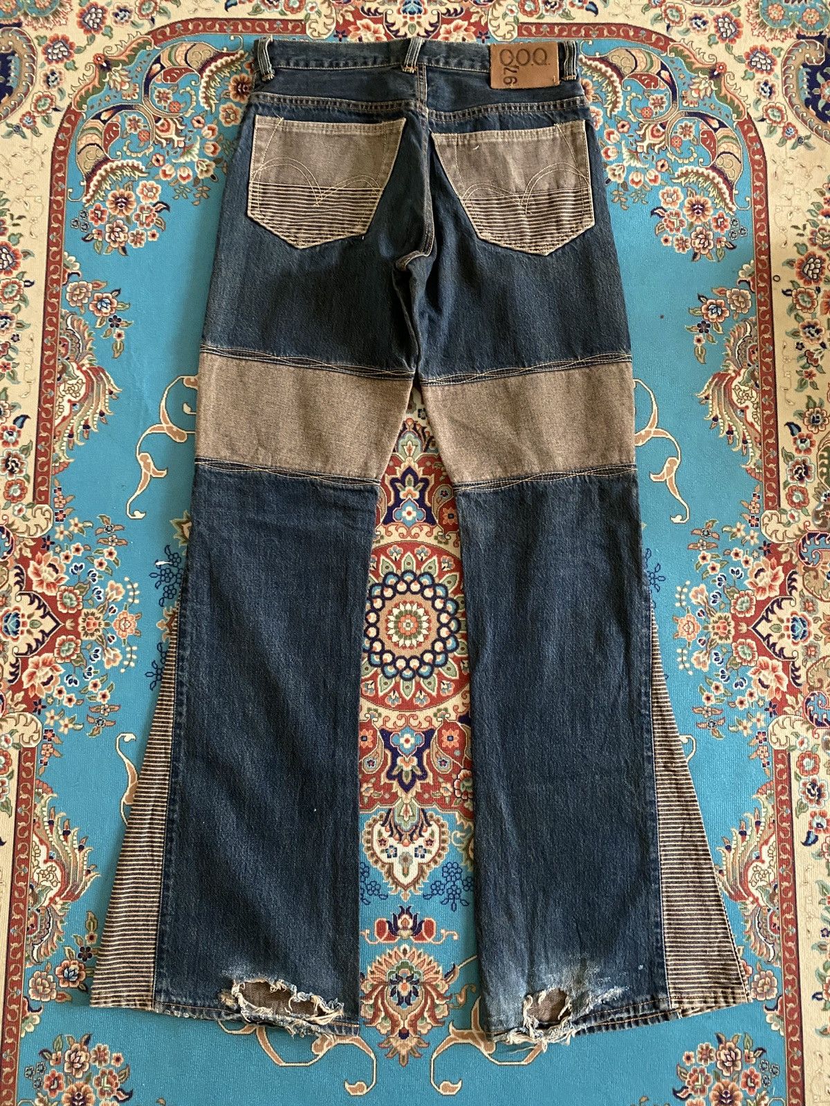 If Six Was Nine Japanese Brand Super Flare Hagi Design Jeans Size US 28 / EU 44 - 3 Thumbnail