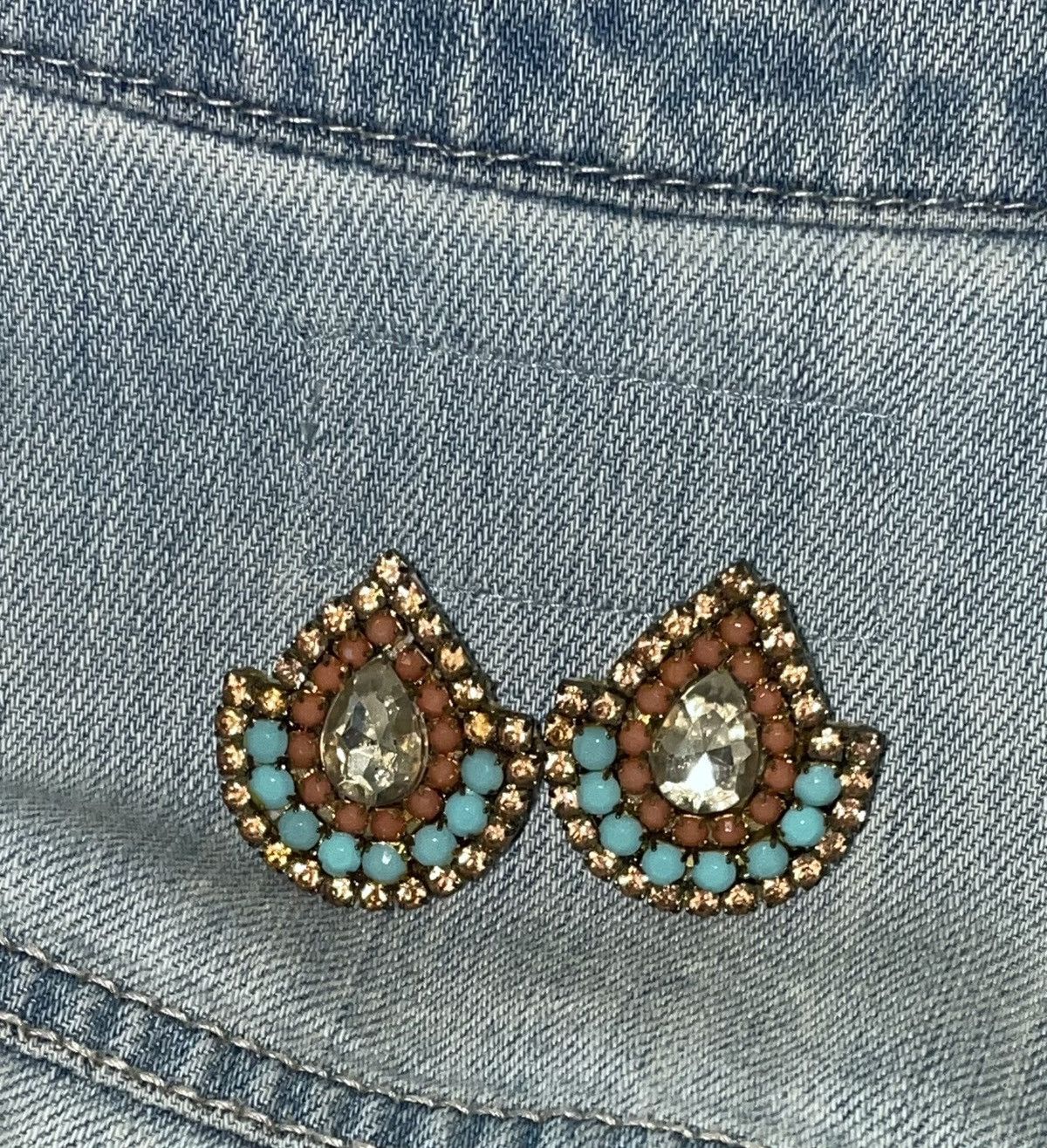 Vintage Art Deco Vintage Czech Abstract Earrings Size ONE SIZE - 10 Thumbnail