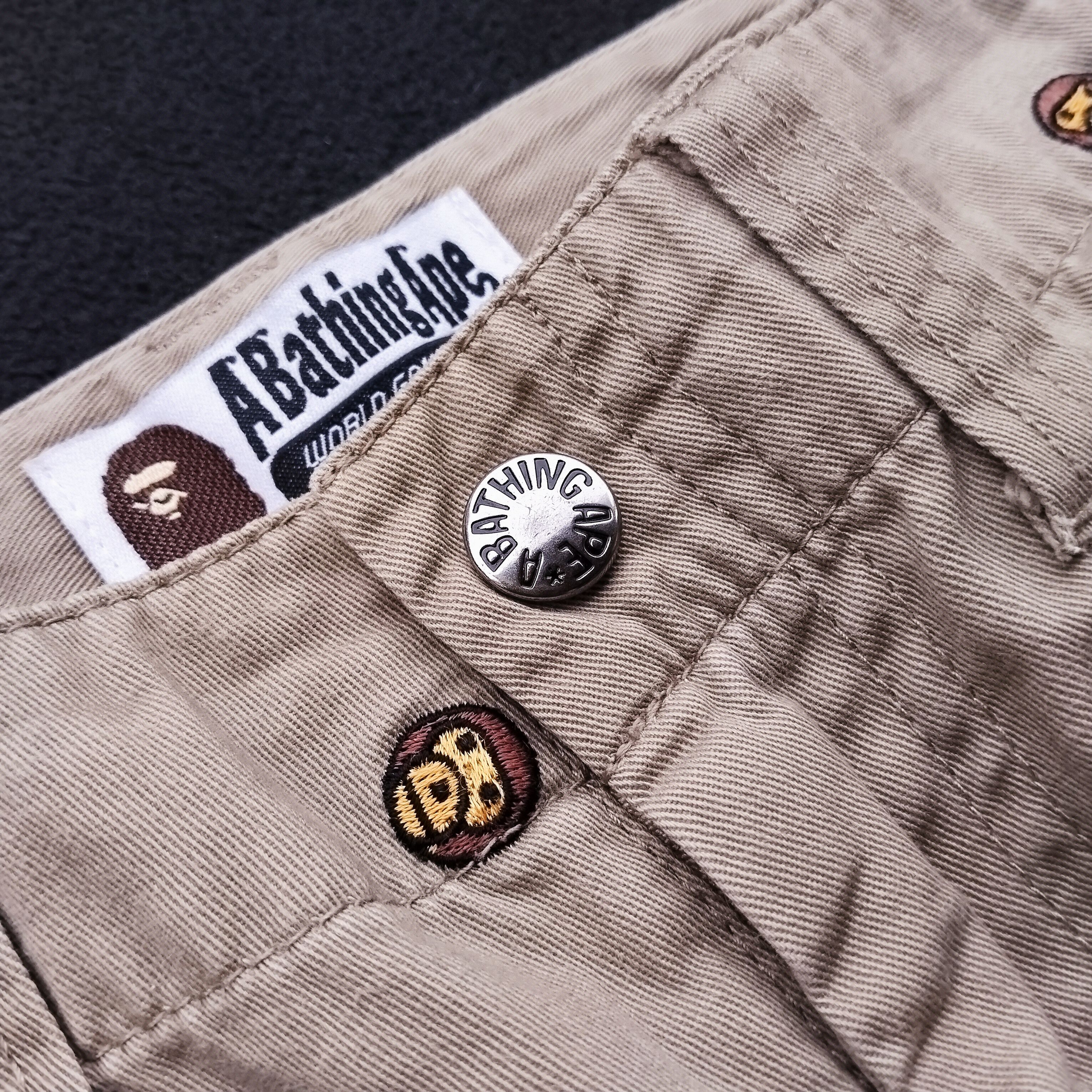 Bape 2012 Baby Milo Multi Embroidery Chino Pants Size US 33 - 4 Thumbnail