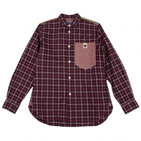 Junya Watanabe Shirt Paneled Check Switch Long Sleeve Red Size US XS / EU 42 / 0 - 1 Thumbnail