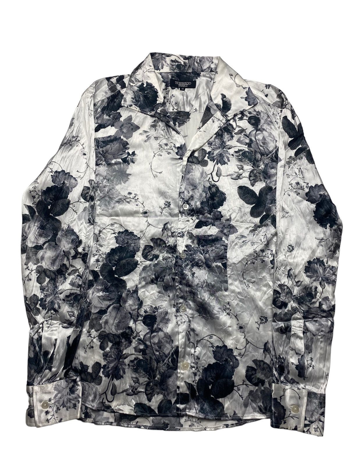 Japanese Brand 2000s Tornado Mart - Romantic Rose Shiny Button Shirt Size US M / EU 48-50 / 2 - 1 Thumbnail