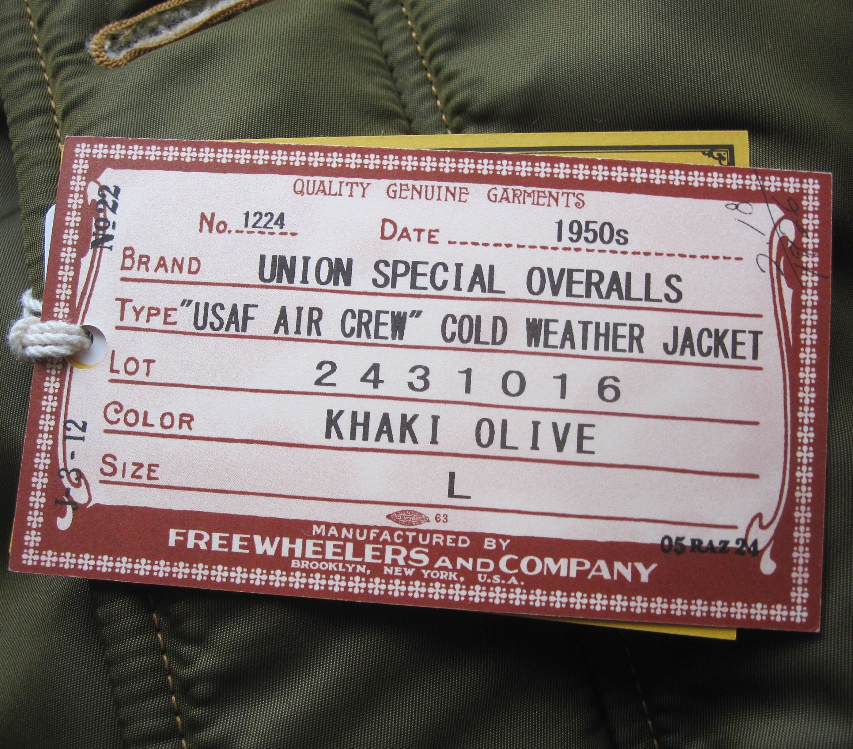 Freewheelers “USAF AIR CREW” COLD WEATHER JACKET Size US L / EU 52-54 / 3 - 9 Thumbnail