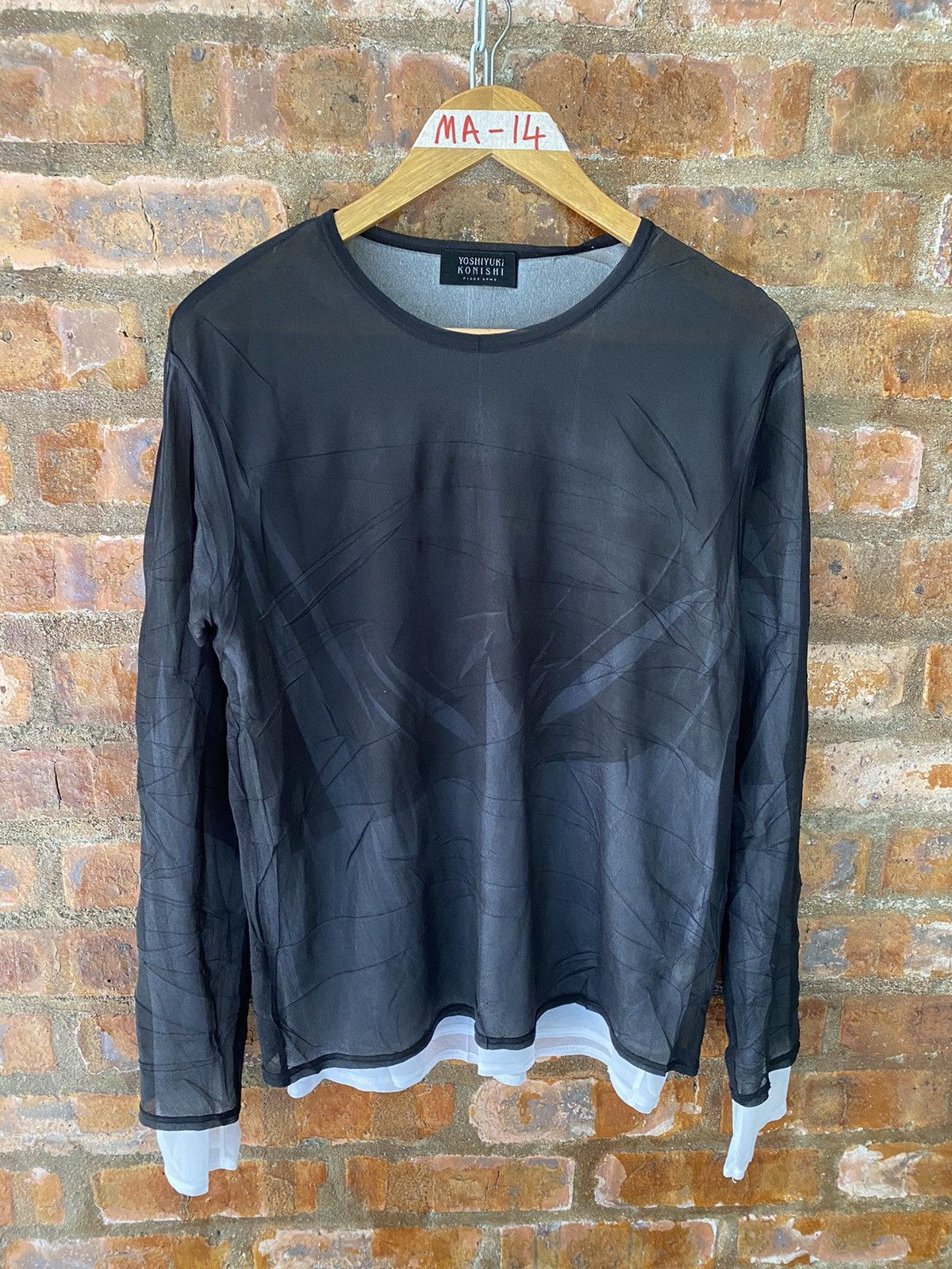 Yoshiyuki Konishi 🔥1990s Mesh double layer floral LS Size US M / EU 48-50 / 2 - 2 Thumbnail