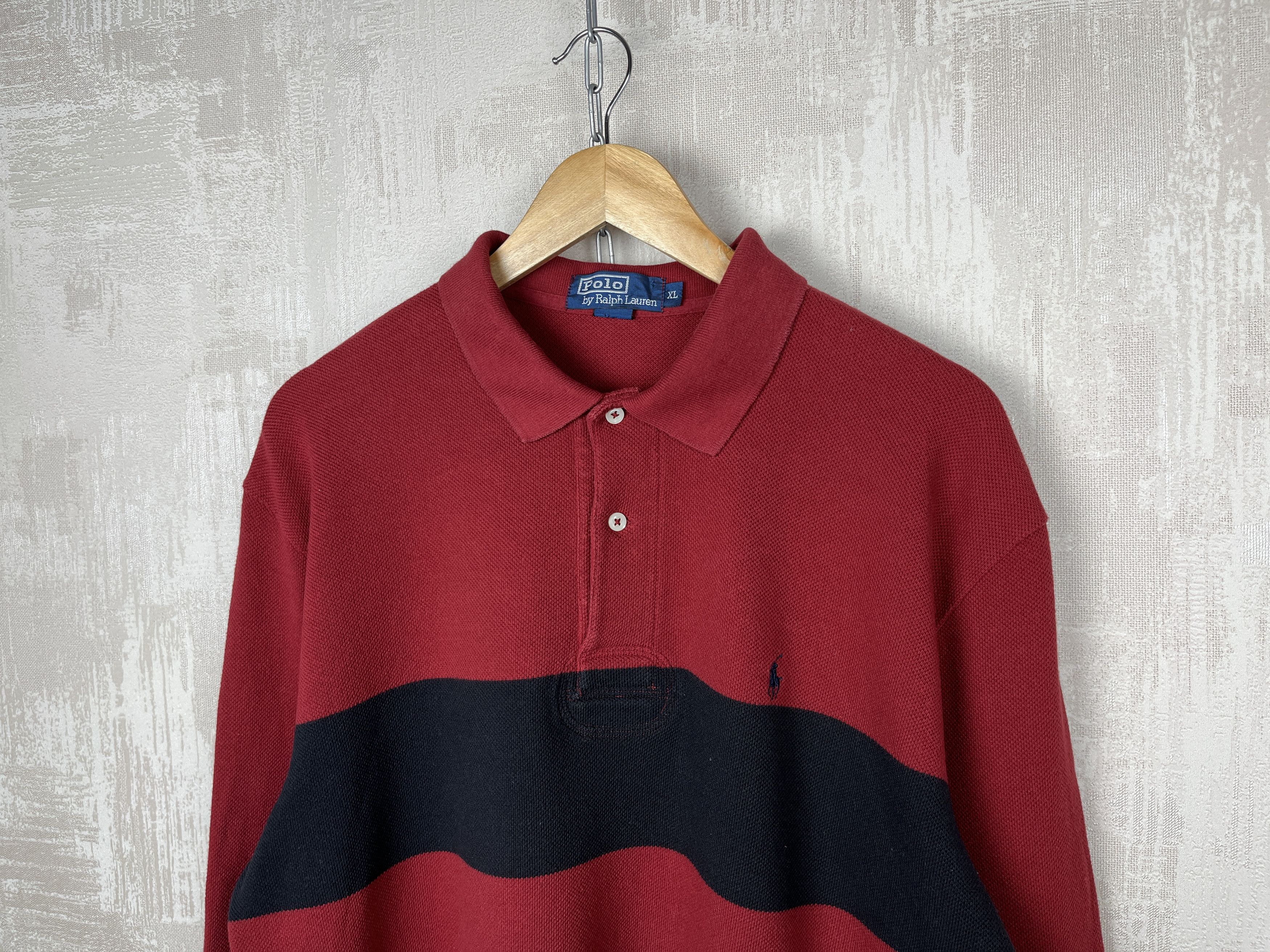 Polo Ralph Lauren × Rugby Ralph Lauren × Vintage Vintage Polo by Ralph Lauren Rugby Shirt Elbow Pads Size US XL / EU 56 / 4 - 1 Thumbnail