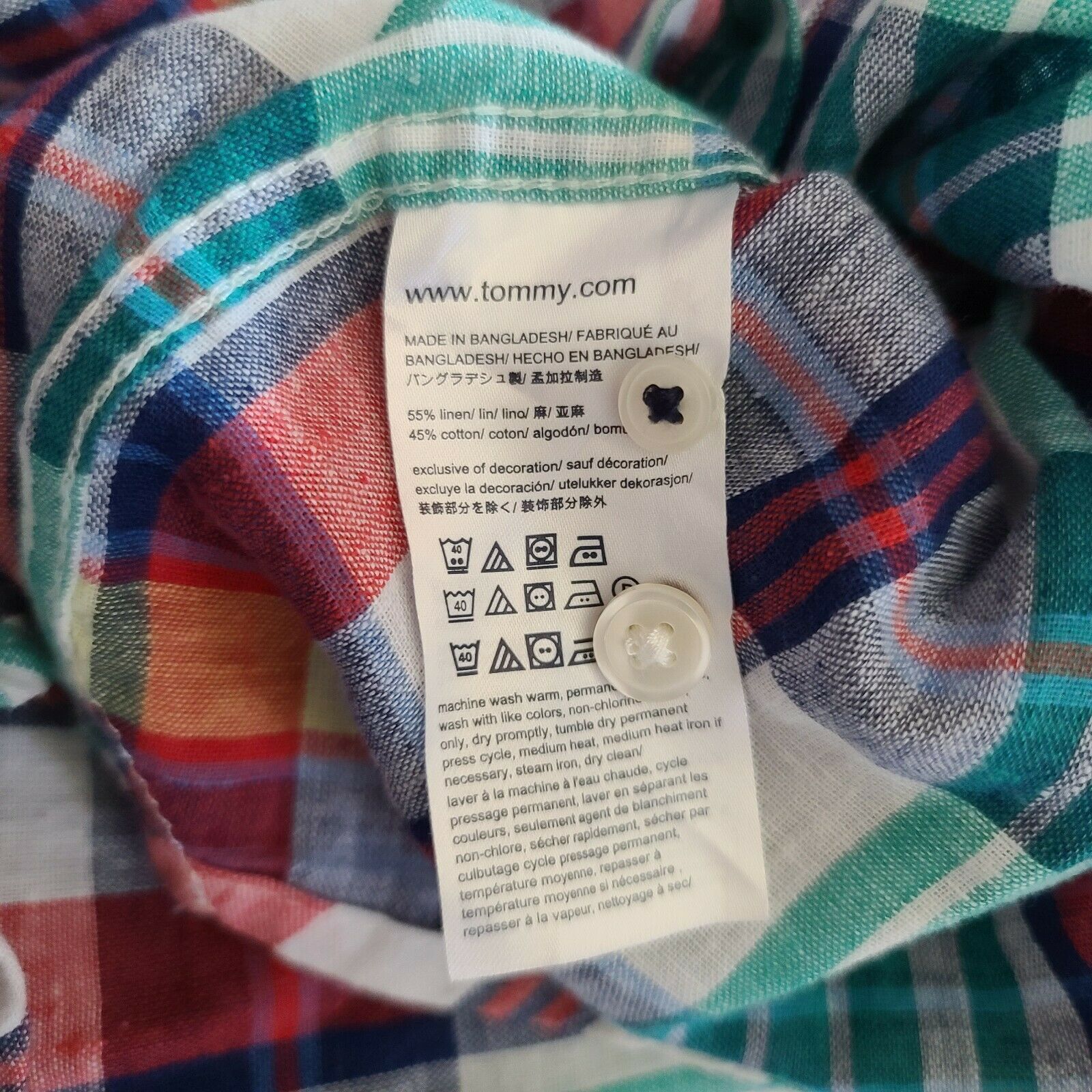Tommy Hilfiger Tommy Hilfiger Plaid Long Sleeve Button Down Shirt Large Size US L / EU 52-54 / 3 - 6 Thumbnail