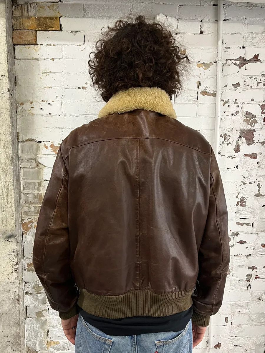Marithe + Francois Girbaud 1980s Marithé + François Girbaud Compagnie des Montagnes Brown Shearling Leather Jacket Size US L / EU 52-54 / 3 - 3 Thumbnail