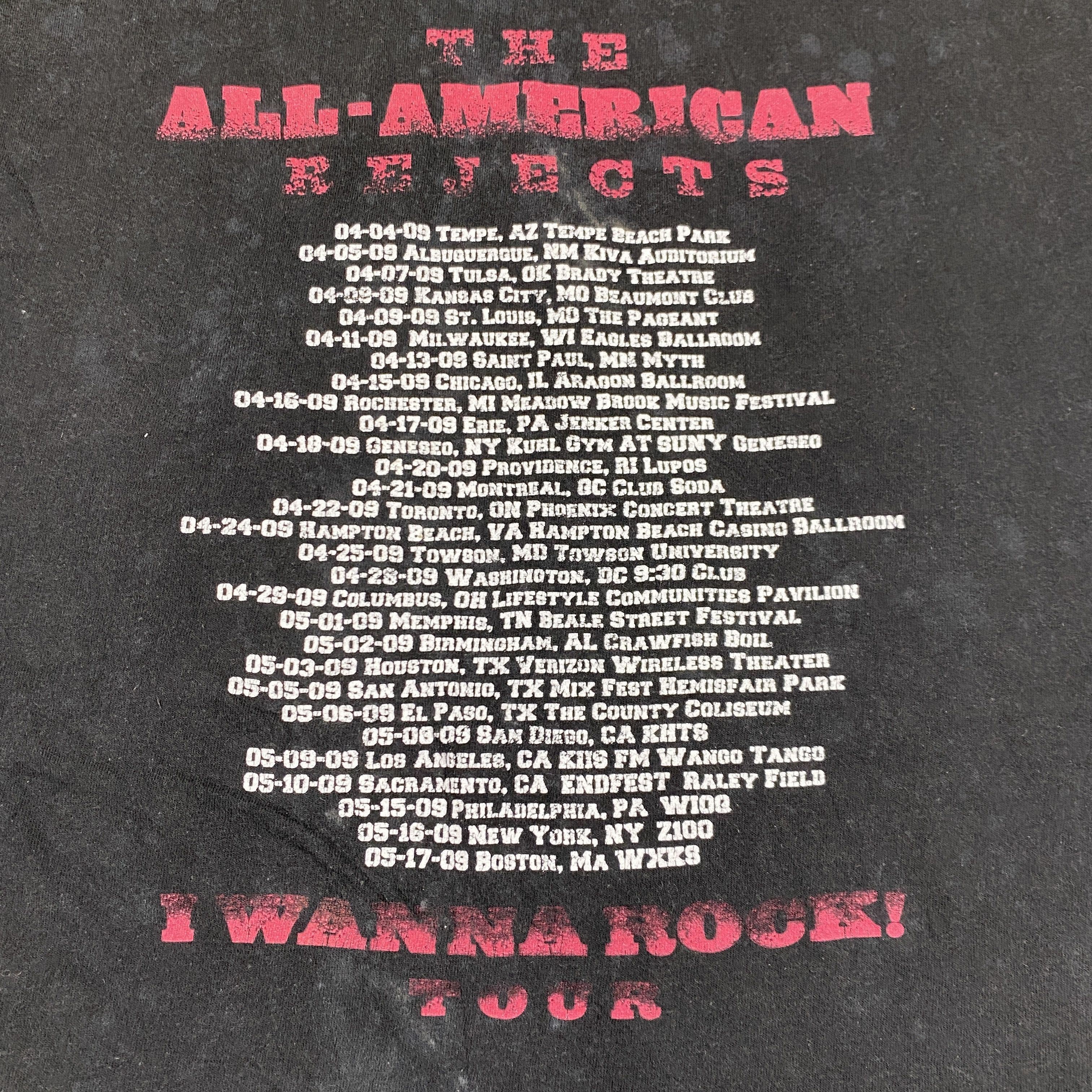 Band Tees Vintage The All American Reject Tour T-shirt -D029 Size US M / EU 48-50 / 2 - 4 Thumbnail