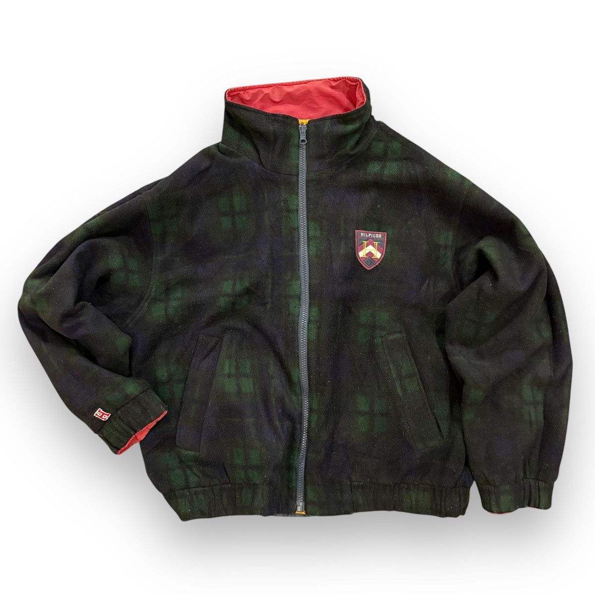 Tommy Hilfiger × Vintage Tommy Hilfiger Fleece Reversible Windbreaker Jacket 90’s Size US L / EU 52-54 / 3 - 9 Thumbnail