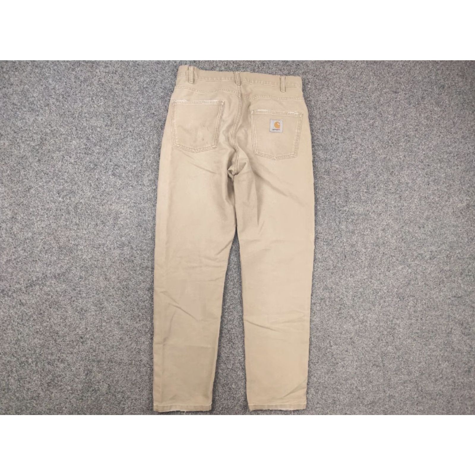 Carhartt VINTAGE Carhartt USA Beige Faded Canvas Newel Trouser Straight Pants Carpenter Workwear 30" Mens Beige 90s Carhartt USA 30x30 5-Pocket Denim? Size US 30 / EU 46 - 7 Thumbnail