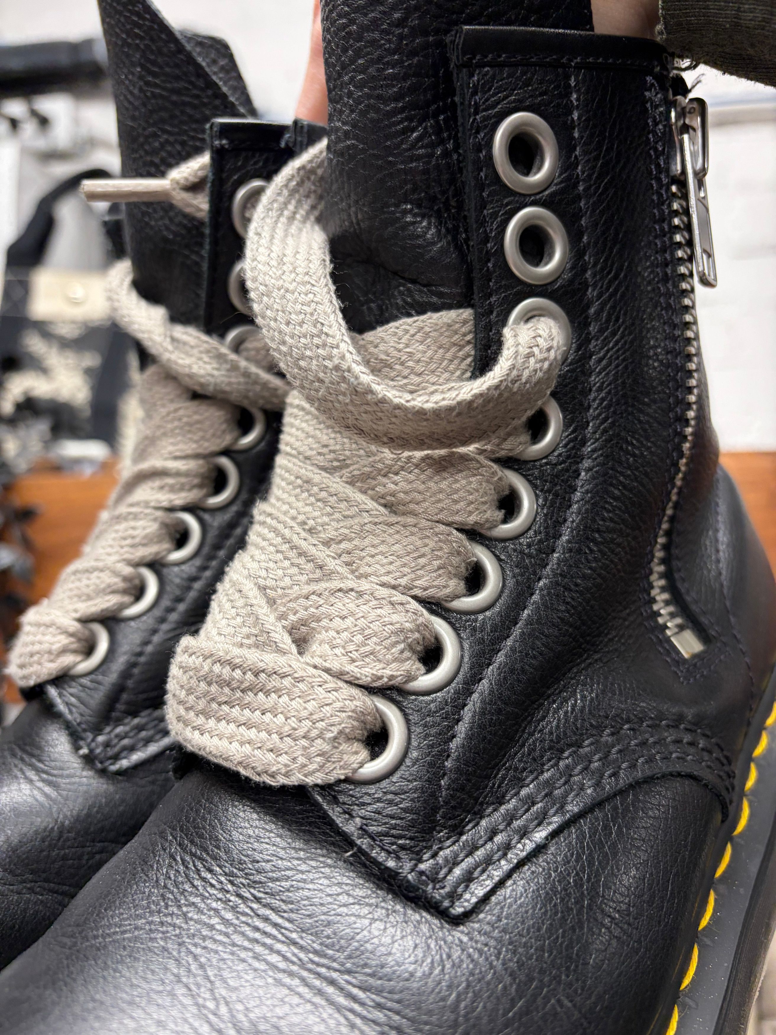 Rick Owens Rick Owens x Doc Martens 1460 Platform Sole Leather Boots Size US 8 / EU 41 - 3 Thumbnail