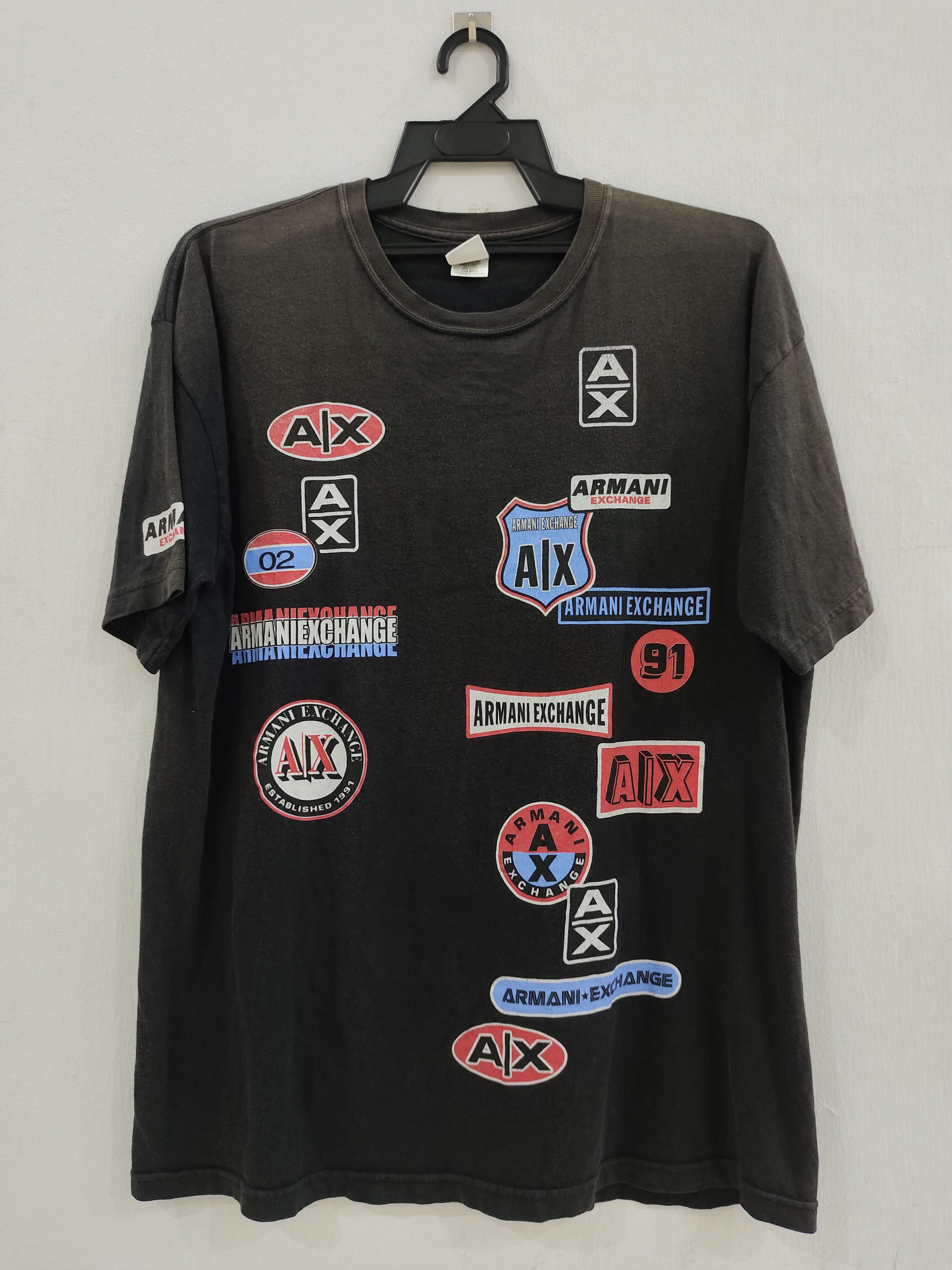 ARMANI EXCHANGE Faded Black Tee