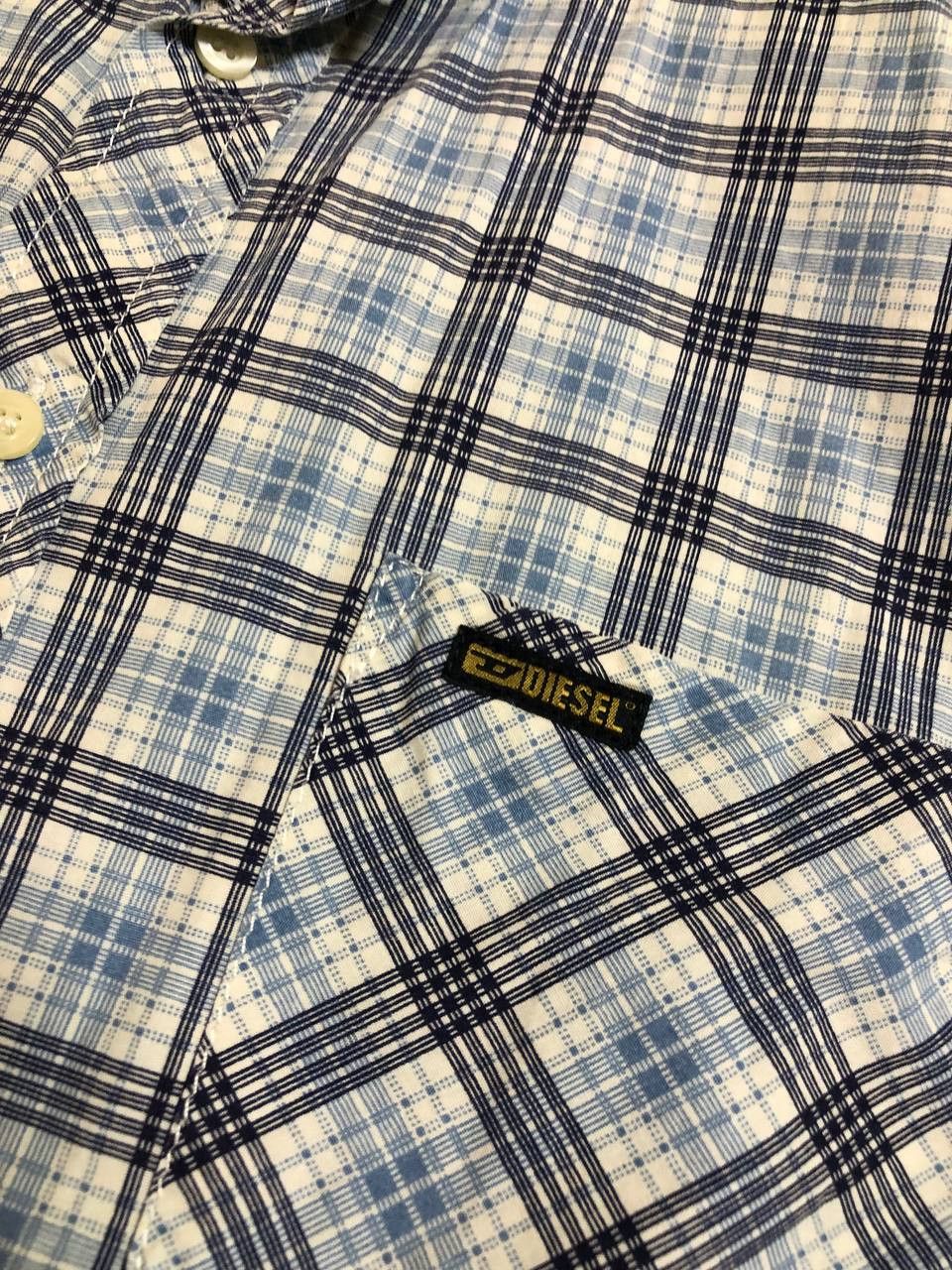 Diesel Diesel Shirt Men's Short Sleeve Patterned Check Pockets Size US XL / EU 56 / 4 - 7 Thumbnail