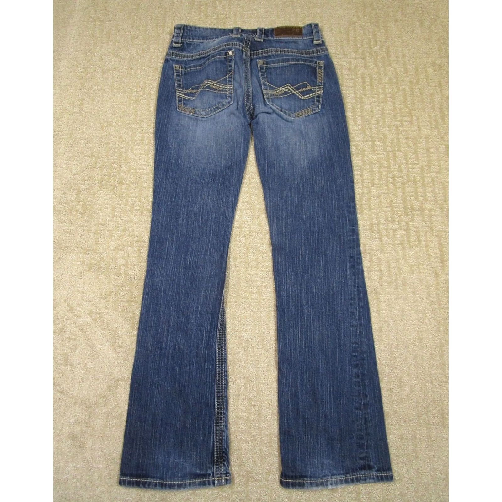 Vintage BKE Jeans Bootcut Women 28 Blue Dark Wash Denim Buckle Payton 5-Pocket Logo Stretch Size 28" / US 6 / IT 42 - 3 Thumbnail