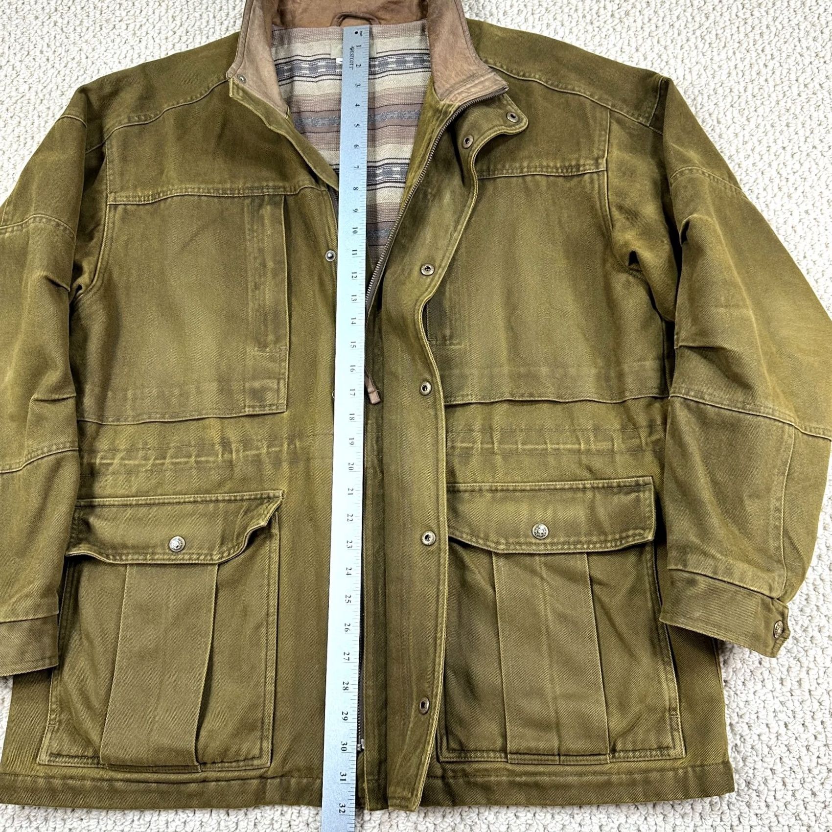 The Territory Ahead VINTAGE Territory Ahead Jacket Mens L Green Chore Aztec Blanket Lined Ranchwear Coat Size US L / EU 52-54 / 3 - 7 Thumbnail