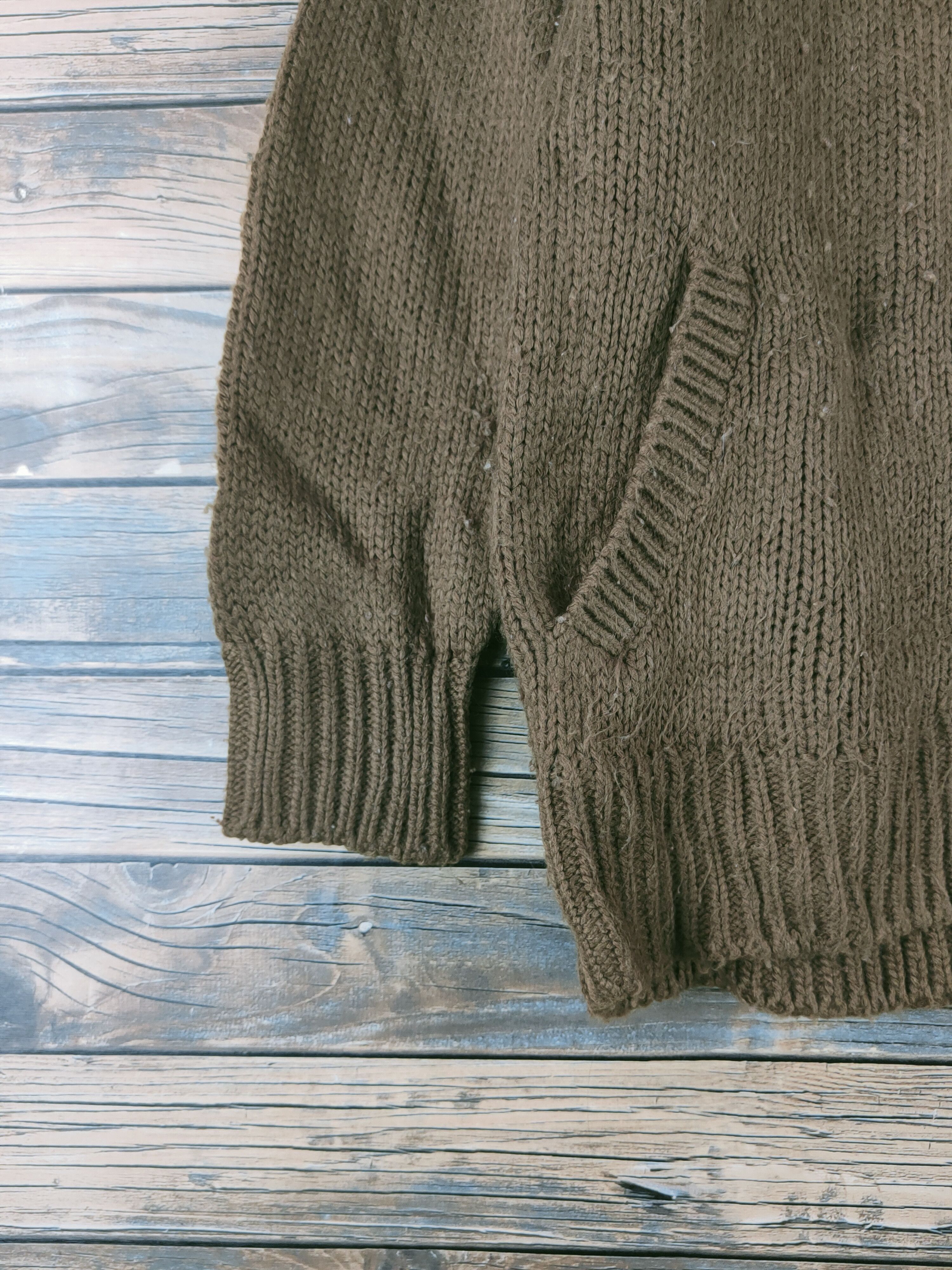 Japanese Brand DL Joky Gal Olive Knitwear Cardigan #46-392 Size M / US 6-8 / IT 42-44 - 4 Thumbnail