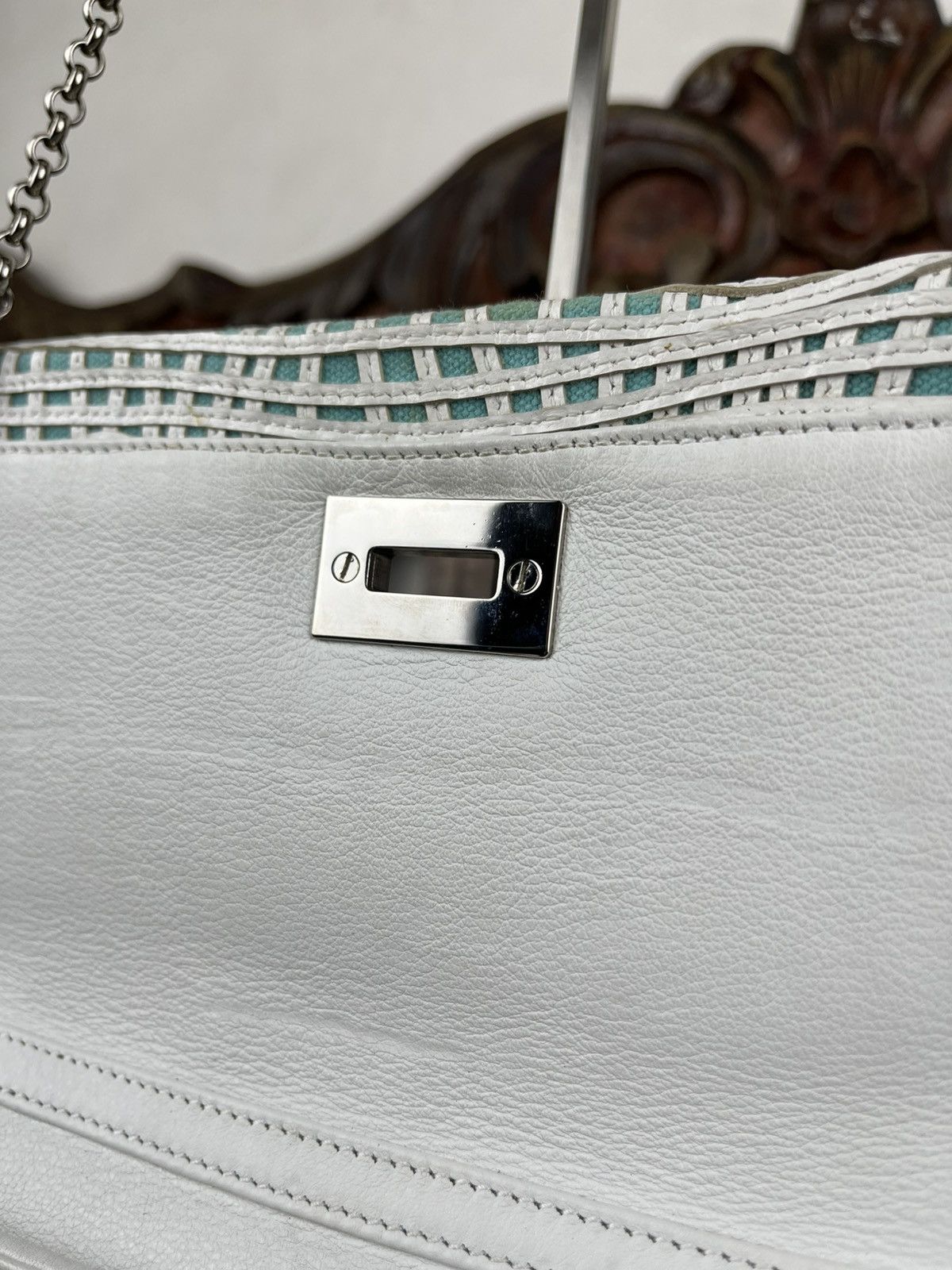 Designer × Tiffany & Co. Tiffany & Co Latice On Linen Flip Lock Shoulder / Clutch Bag Size ONE SIZE - 12 Thumbnail