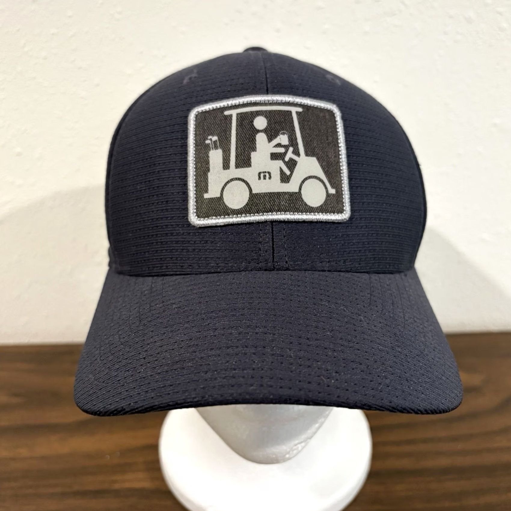 TravisMathew Travis Mathew Hat Cap Snapback Navy Blue Golf Cart Golfer One Ten Flexfit Adjustable Lightweight Baseball Cap Mens Boys? Size ONE SIZE - 2 Thumbnail