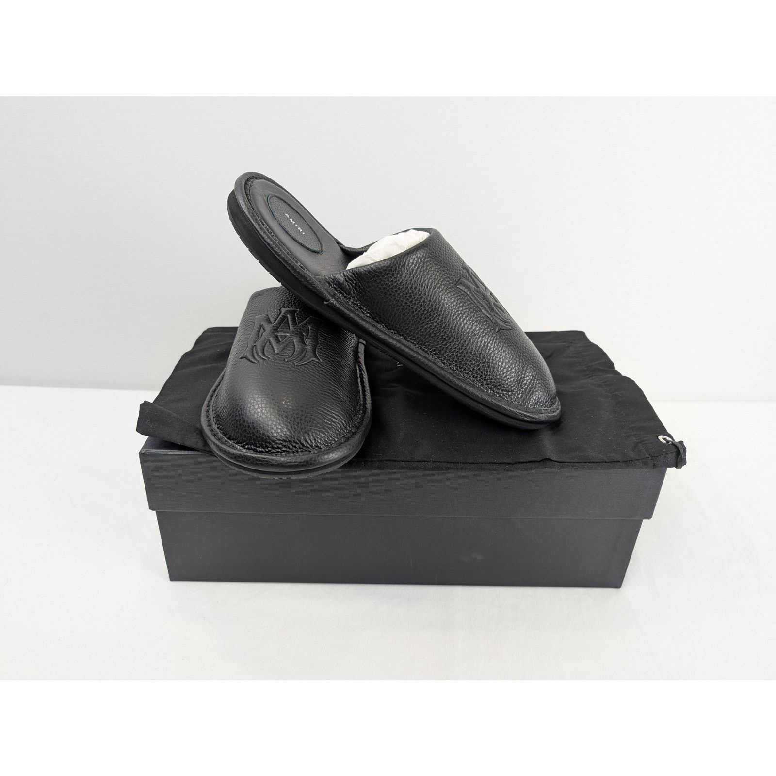 Amiri o1rshd1 Lux Leather Slipper Sandal in Black Size US 10 / EU 43 - 19 Thumbnail