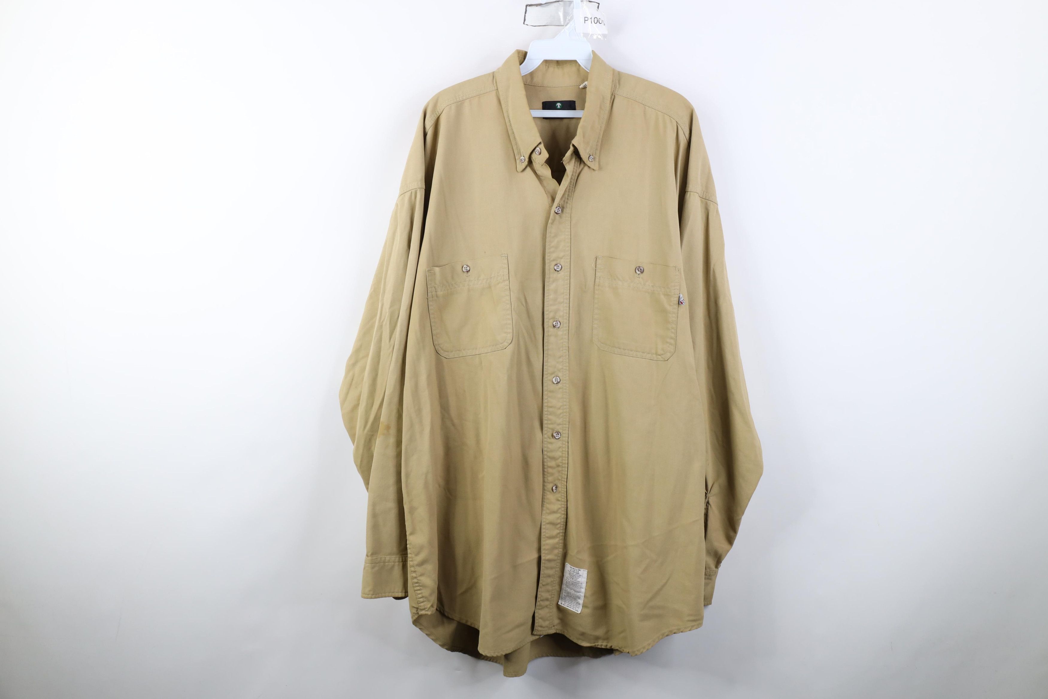 Vintage Vintage 90s Tyndale FR Fire Flame Resistant Button Shirt Size US XXL / EU 58 / 5 - 1 Thumbnail