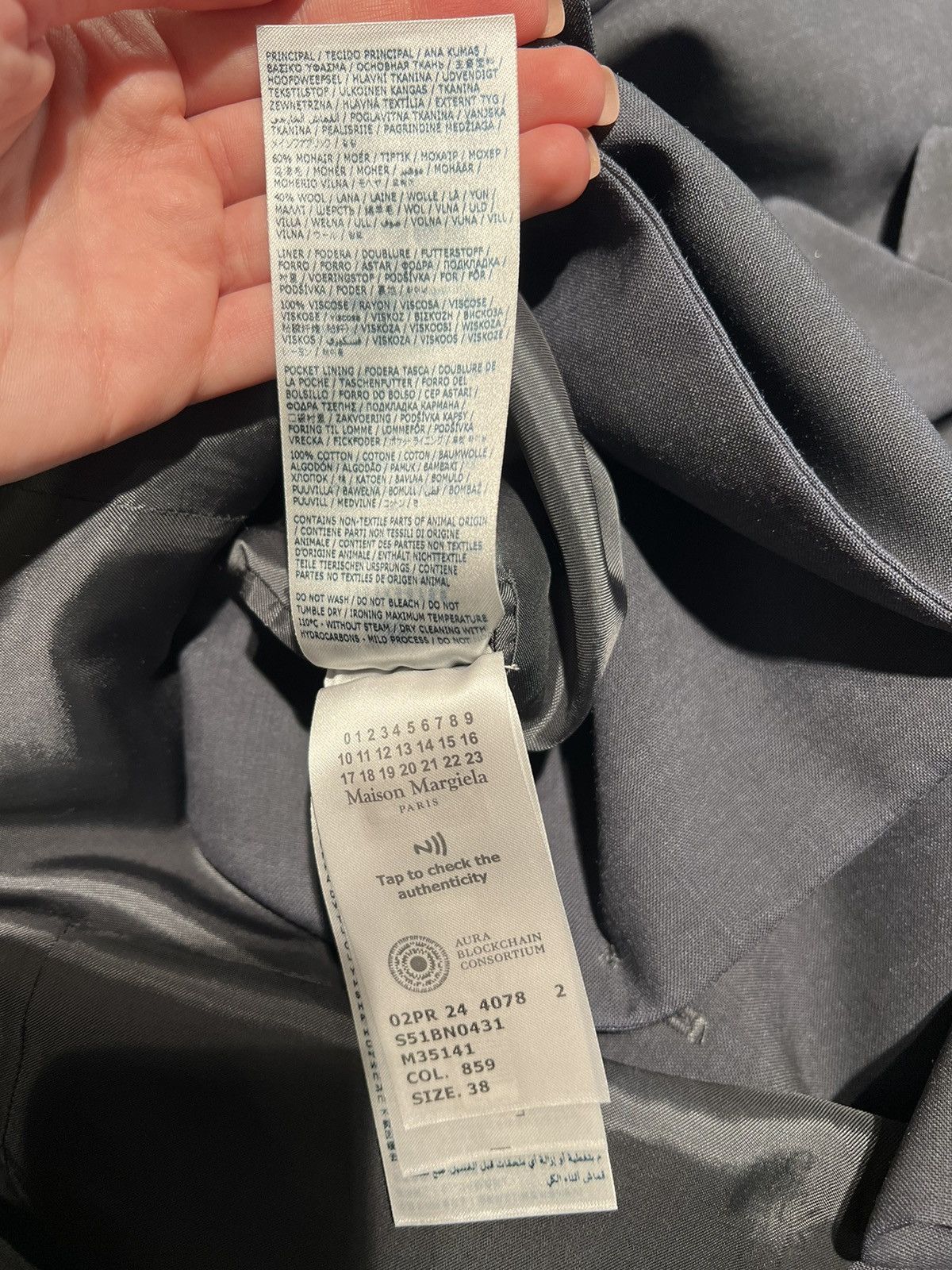 Maison Margiela Mohair-wool suit jacket Size XS / US 0-2 / IT 36-38 - 9 Thumbnail