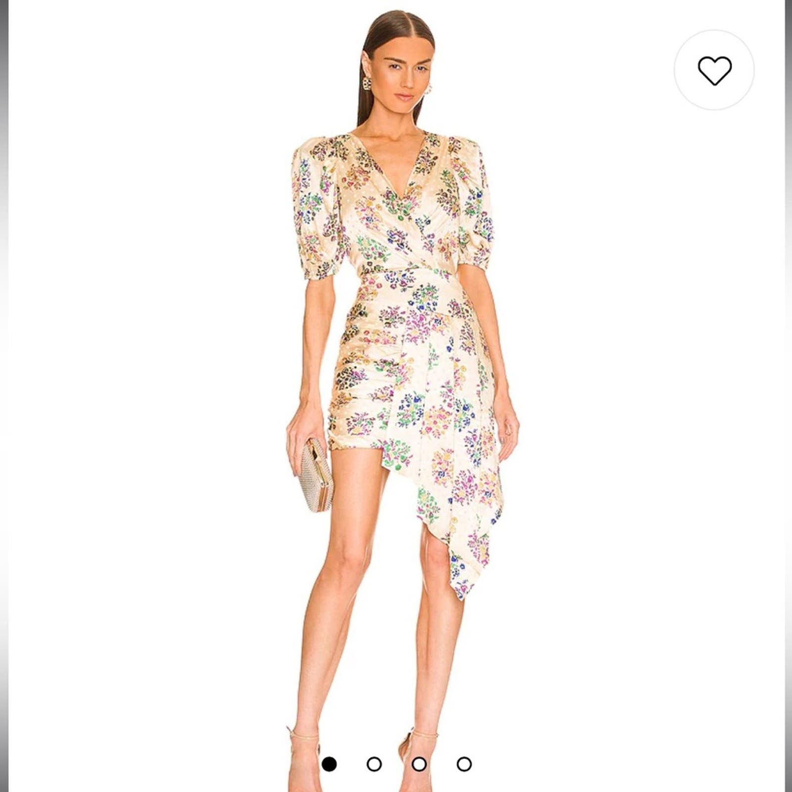 image of Revolve Ronny Kobo Monica Dress In Garden Floral Sz.l in Cream, Women's (Size Large)