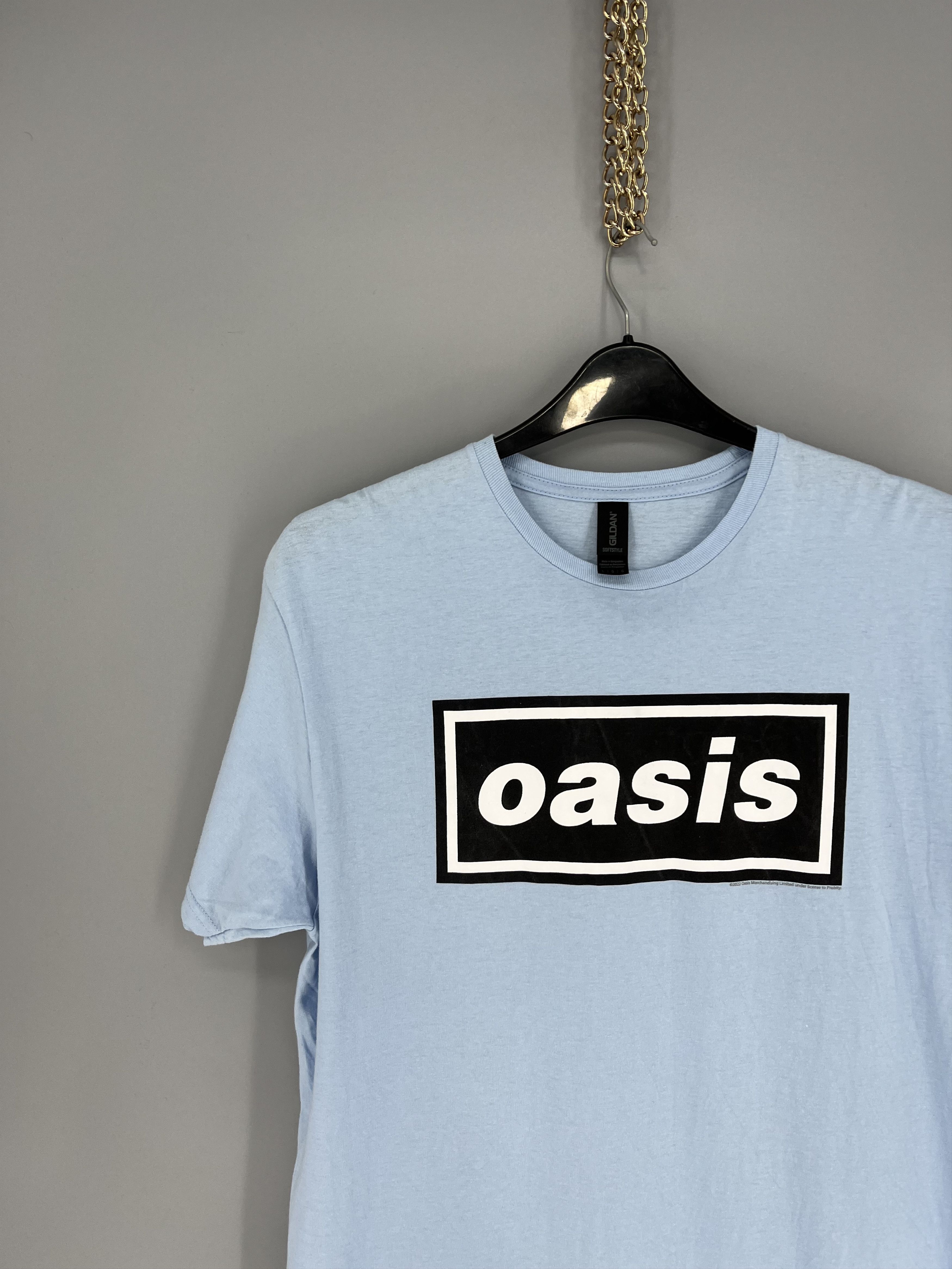 Band Tees Vintage Oasis Y2K Box Logo Sky White T Shirt Size US XL / EU 56 / 4 - 4 Thumbnail