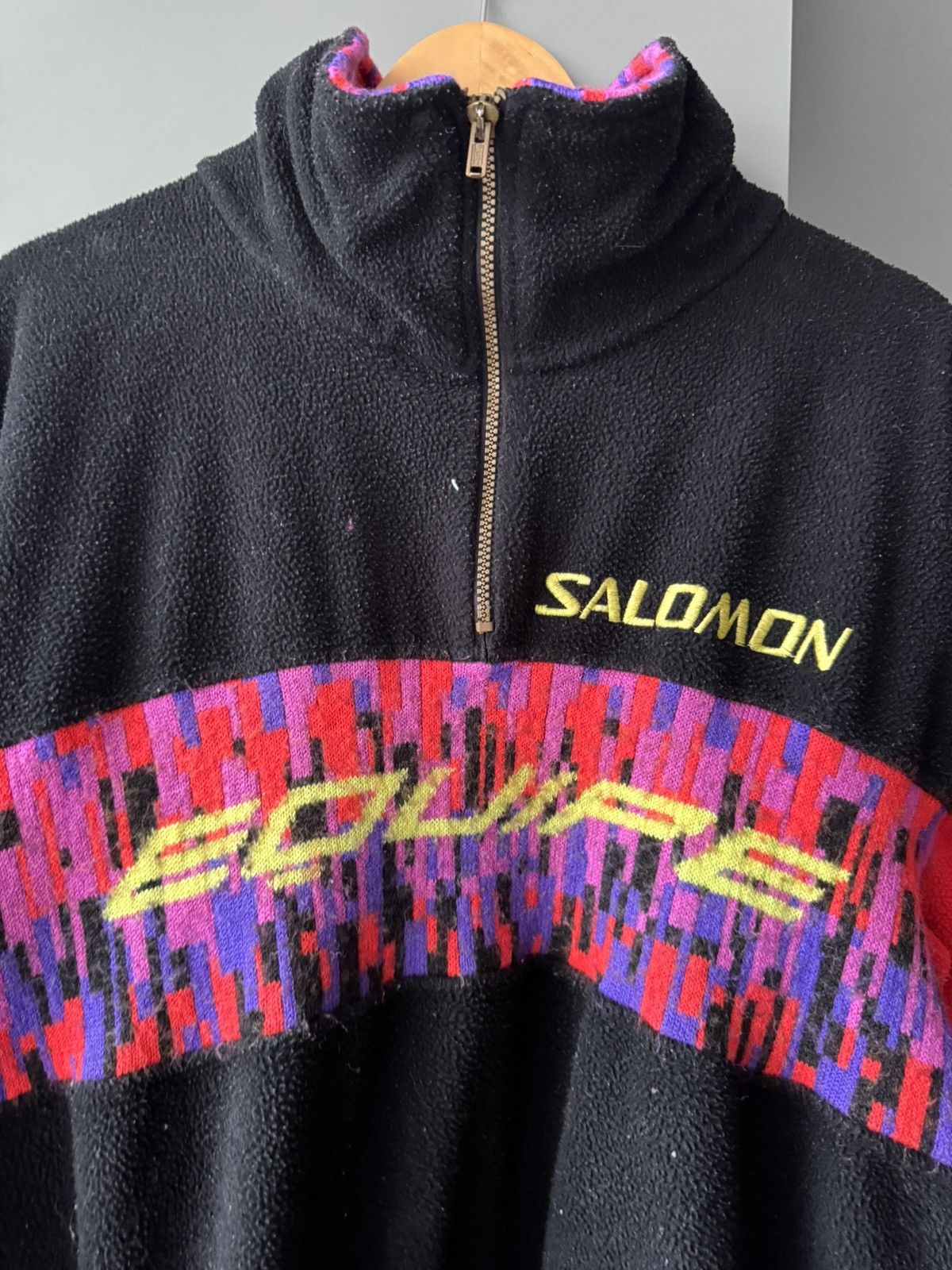 Salomon Vintage Rare Salomon Equipe 1/3 Zip Fleece Size US XL / EU 56 / 4 - 3 Thumbnail