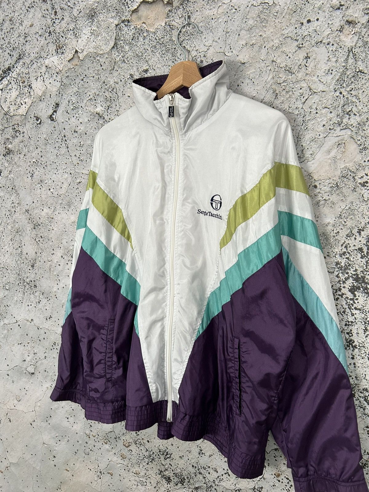 Sergio Tacchini Vintage Sergio Tacchini 90s Light Nylon Jacket Football Rare Size US L / EU 52-54 / 3 - 2 Thumbnail