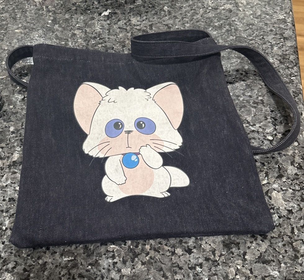 Undercover Bloody Geekers Anime Cat Denim Tote Bag Size ONE SIZE - 4 Thumbnail
