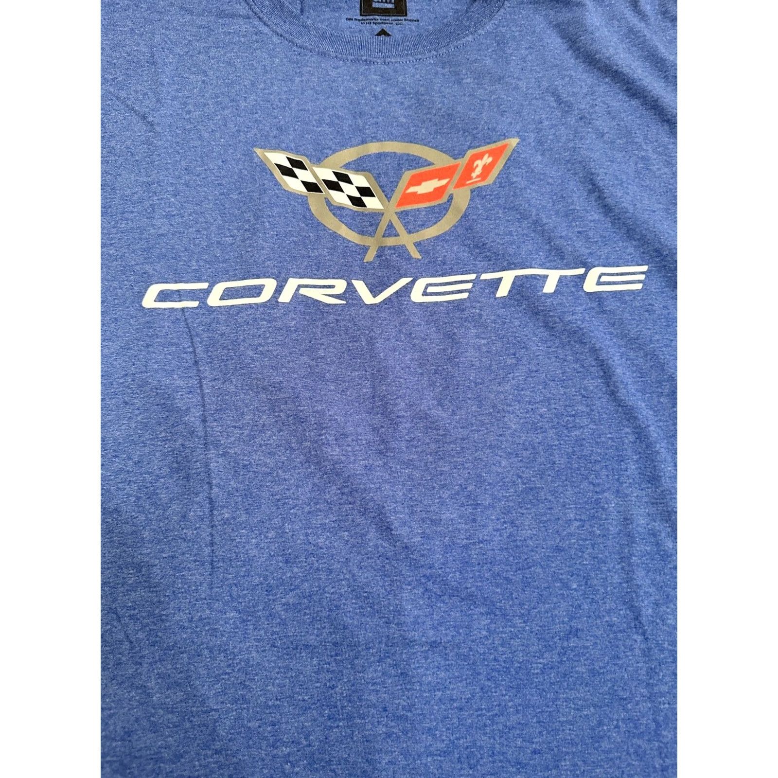 Logo 7 Corvette Logo Shirt GM trademark Blue Short Sleeve L Men Shirt Size US L / EU 52-54 / 3 - 2 Thumbnail